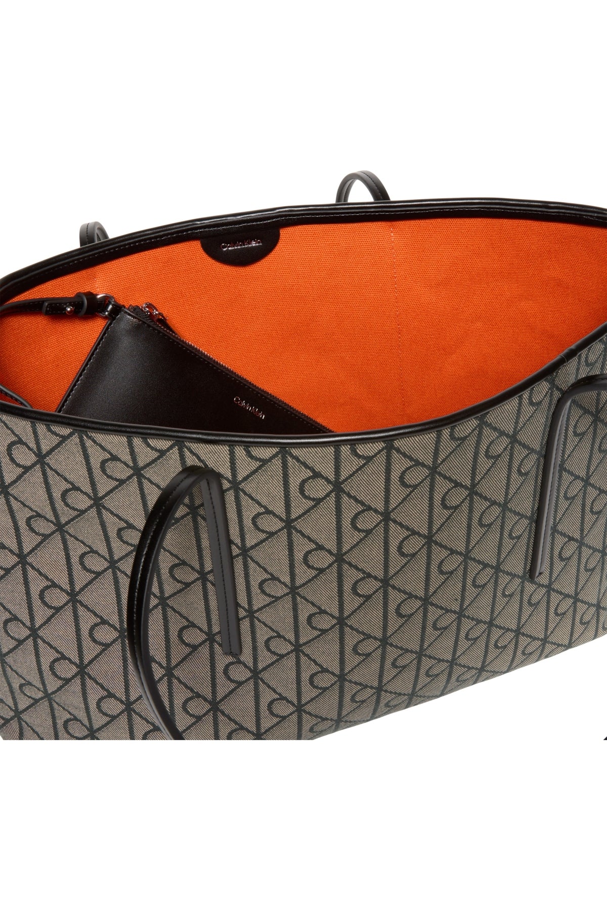 CALVIN KLEIN LV04F3750G EMBLEM AOP JACQUARD TOTE en color MARRON (3)