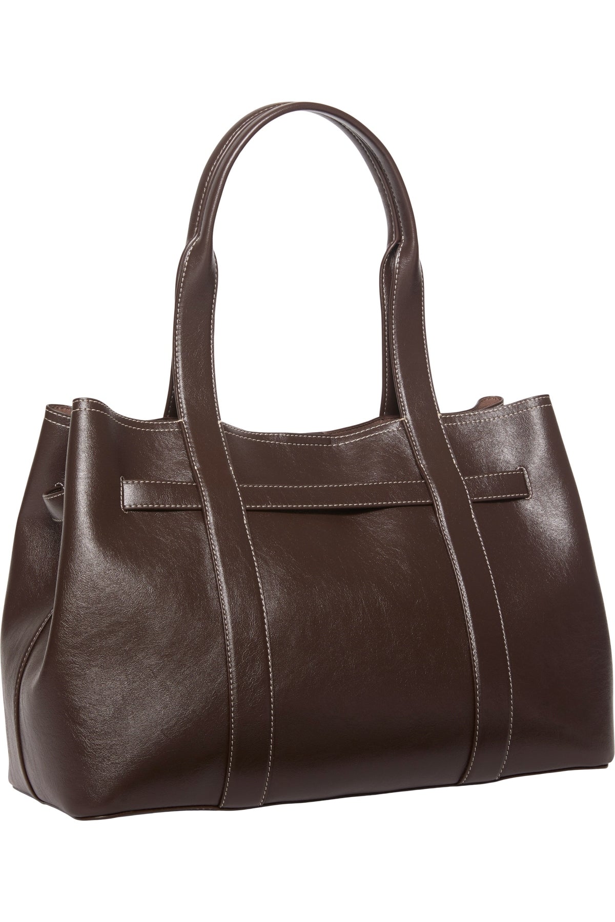 CALVIN KLEIN LV04F3549G BUCKLE MEDIUM WORK TOTE en color MARRON (2)