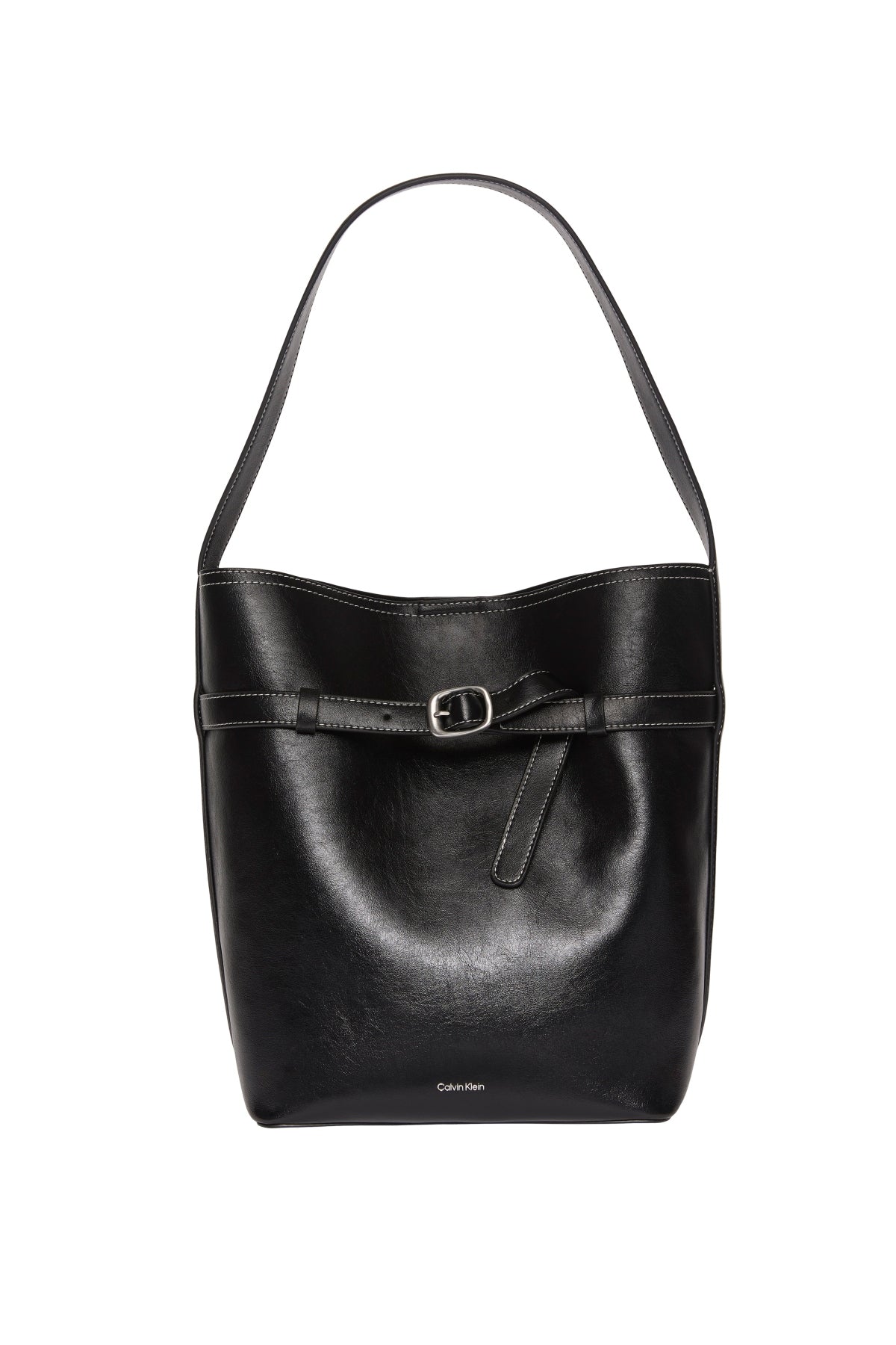 CALVIN KLEIN LV04F3551G BUCKLE MEDIUM BUCKET en color NEGRO (1)