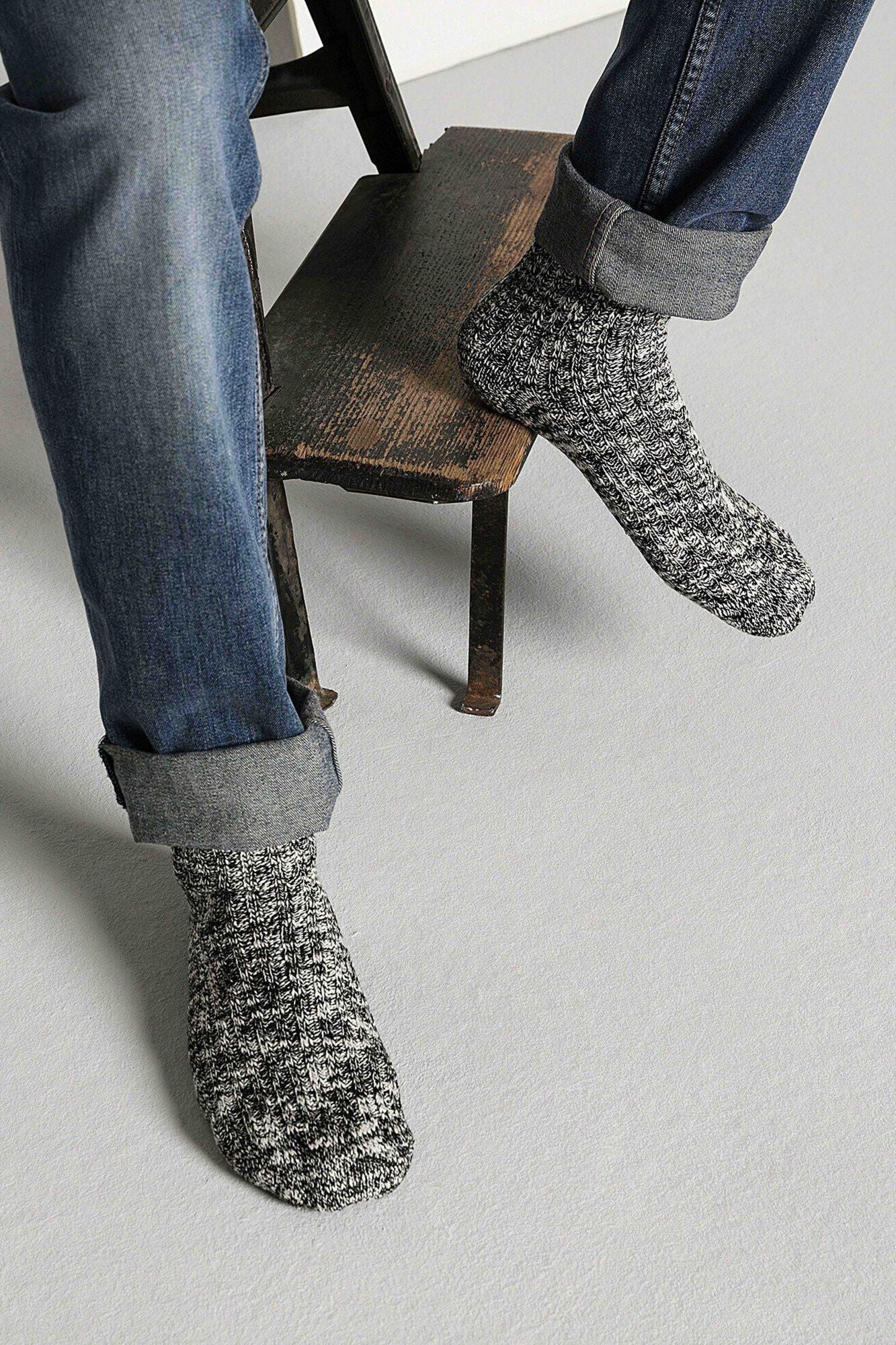 BIRKENSTOCK COTTON SLUB MEN en color NEGRO (4)