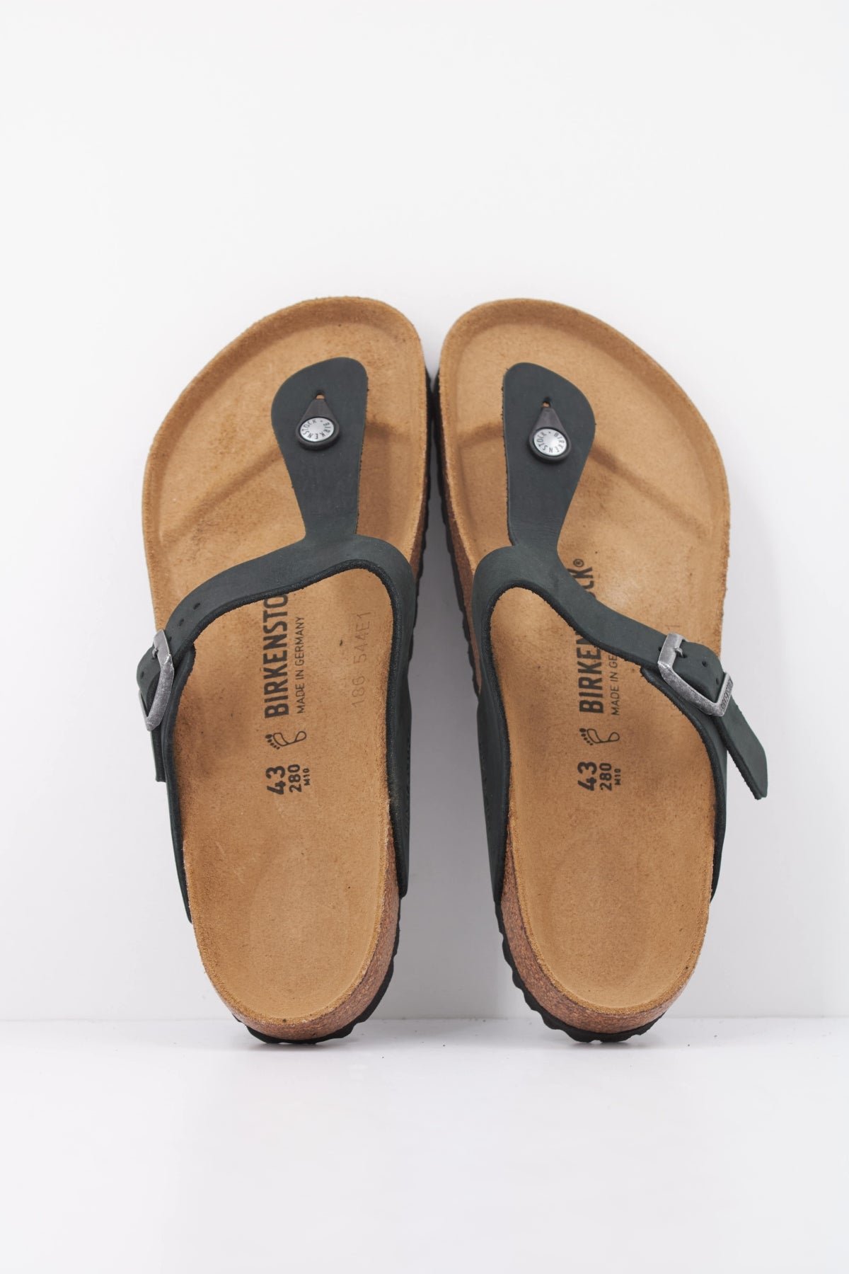 BIRKENSTOCK GIZEH NATURAL LEATHER OILE en color NEGRO (3)