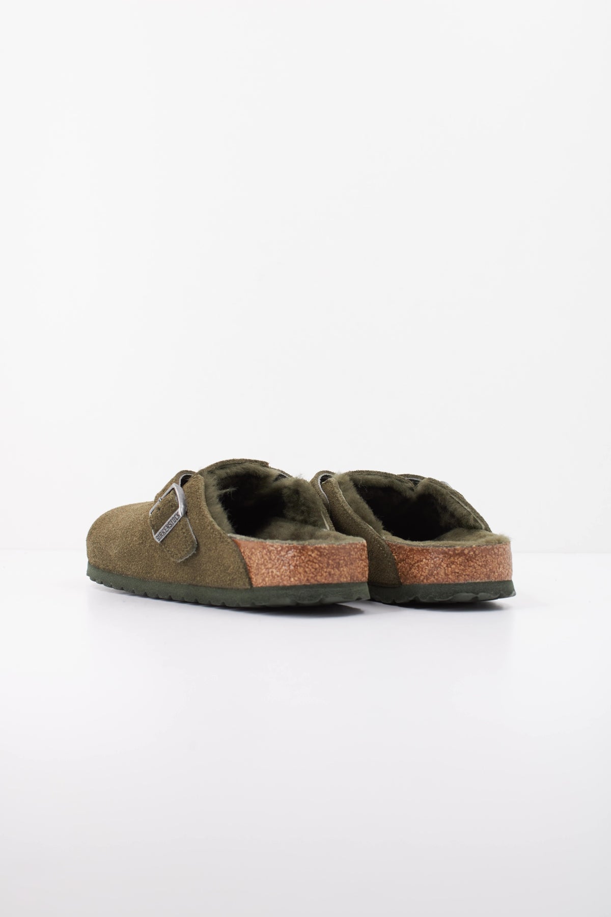 BIRKENSTOCK 1025667BI BOSTON SHEARLING SUEDE en color VERDE (4)