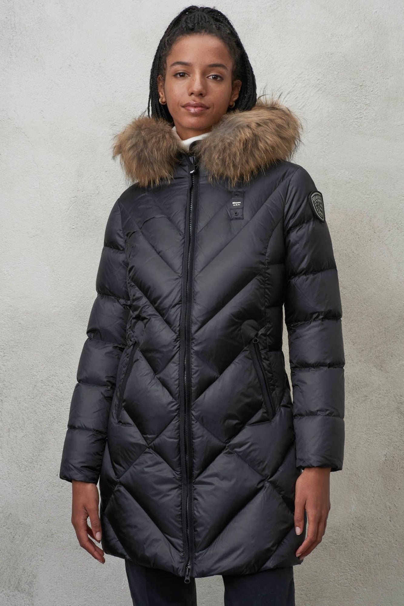 BLAUER TRENCH LUNGHI en color NEGRO (1)