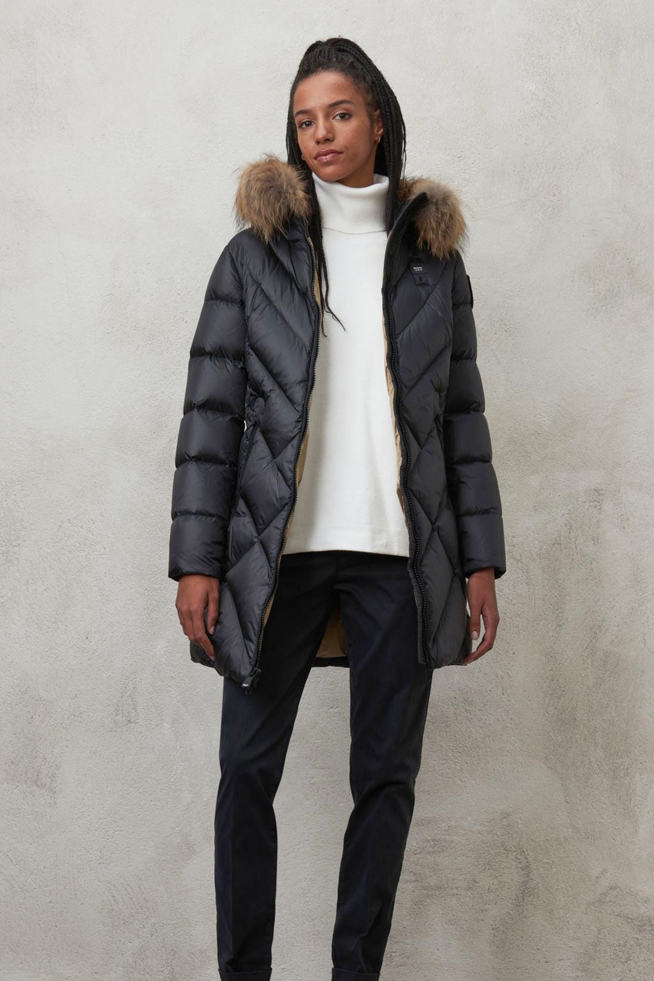 BLAUER TRENCH LUNGHI en color NEGRO (3)