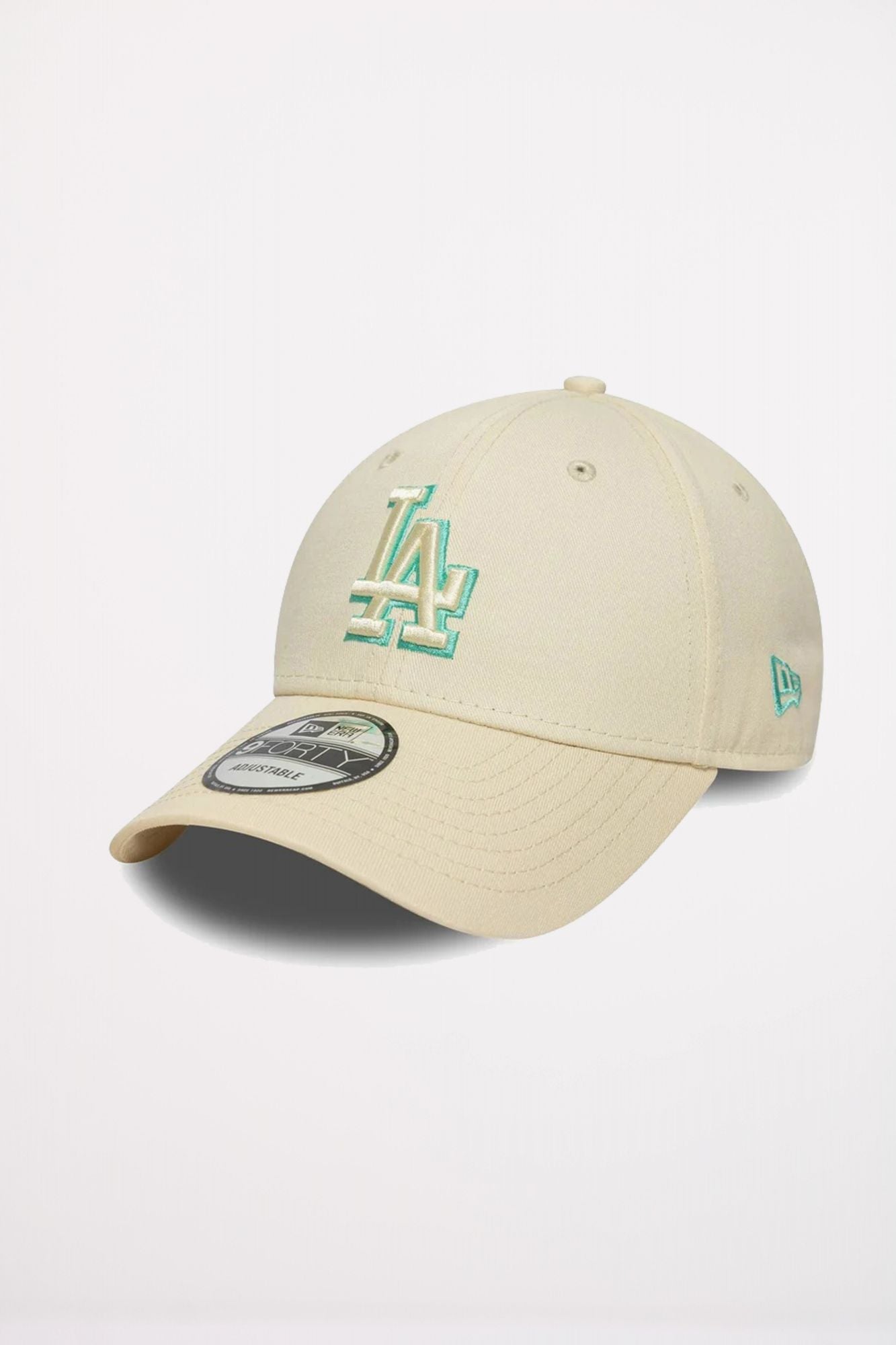 NEW ERA LA DODGERS TEAM OUTLINE CREAM 9FORTY ADJUSTABLE CAP en color BEIS (1)
