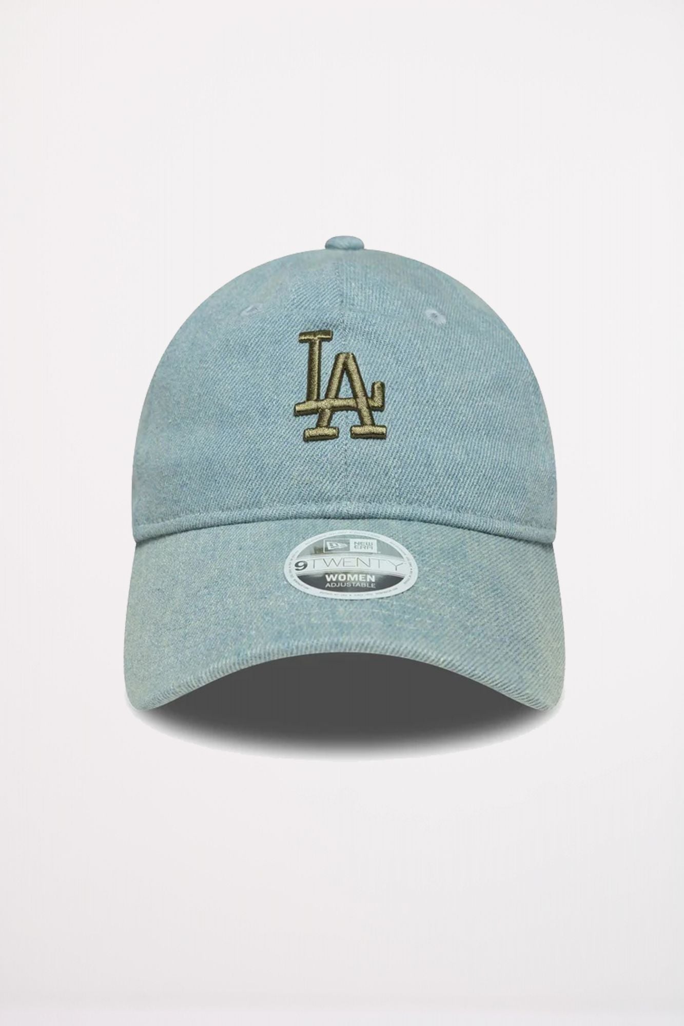 NEW ERA LA DODGERS WOMENS MLB DENIM PASTEL BLUE 9TWENTY ADJUSTABLE CAP en color AZUL (2)