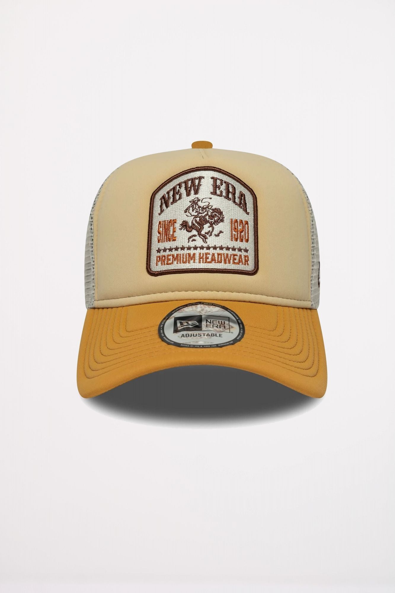 NEW ERA NEW ERA GRAPHIC PATCH CREAM 9FORTY A-FRAME TRUCKER ADJUSTABLE CA en color MARRON CLARO (2)