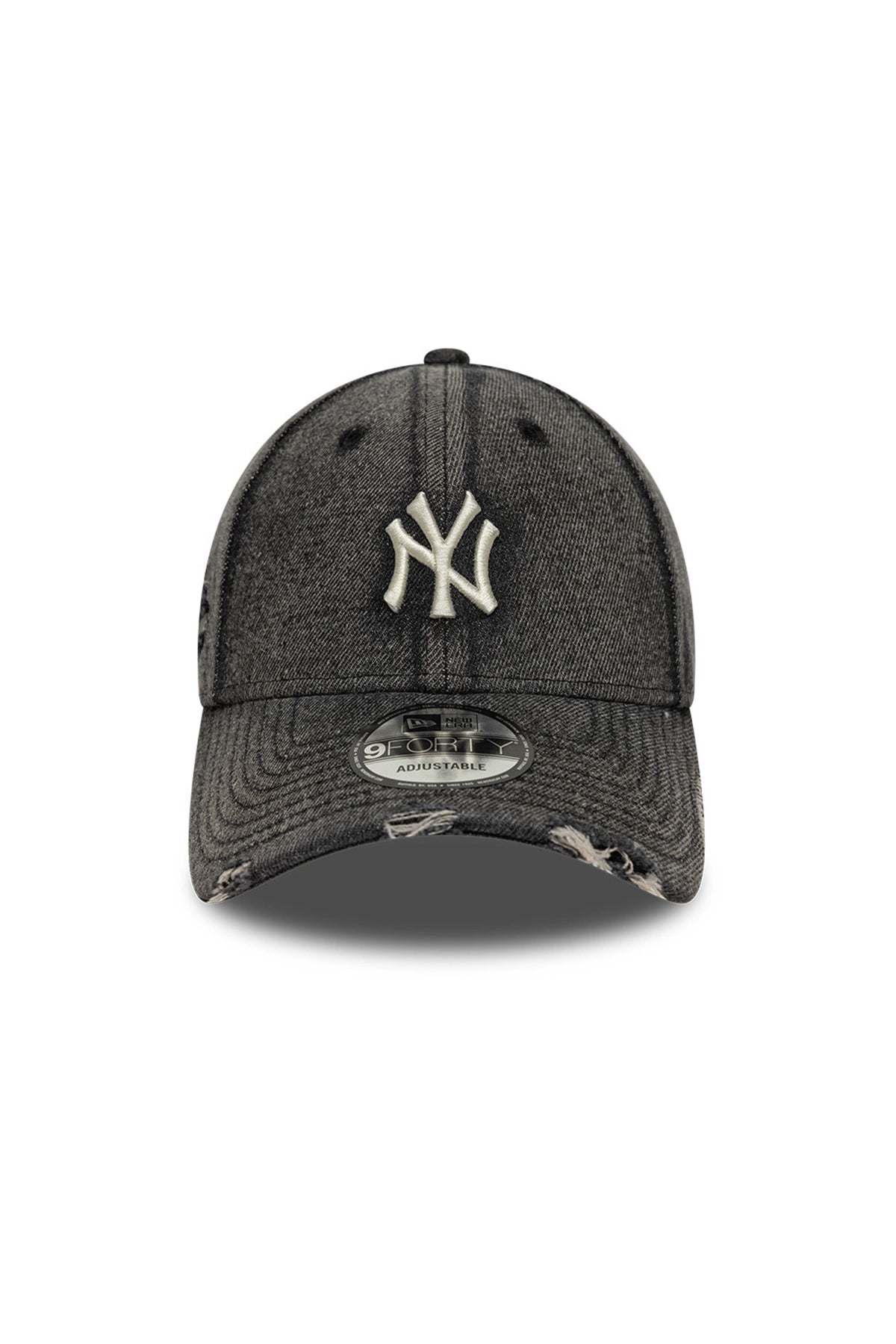 NEW ERA ACID WASH DENIM 9FORTY en color GRIS (1)