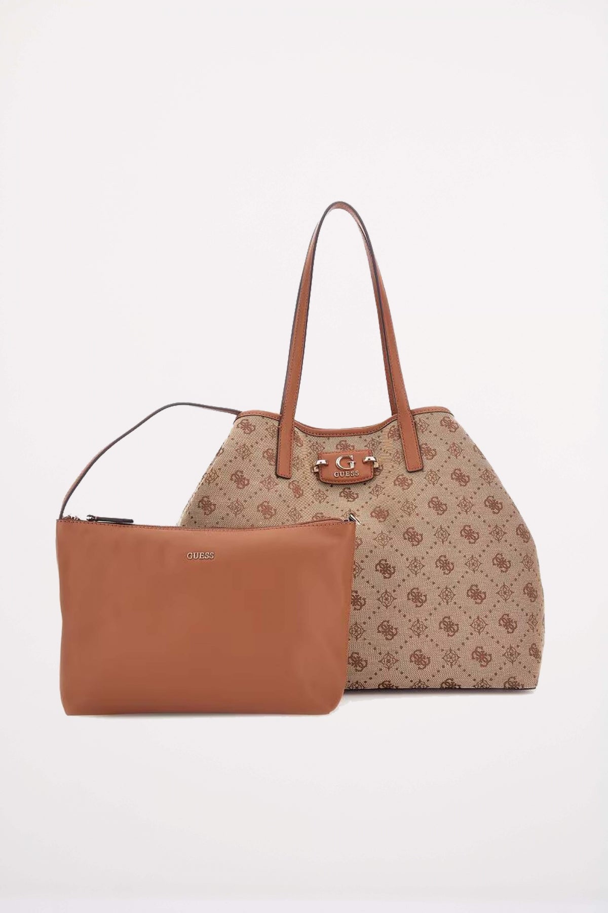 GUESS JANELLE SHOULDER BAG en color MARRON (4)