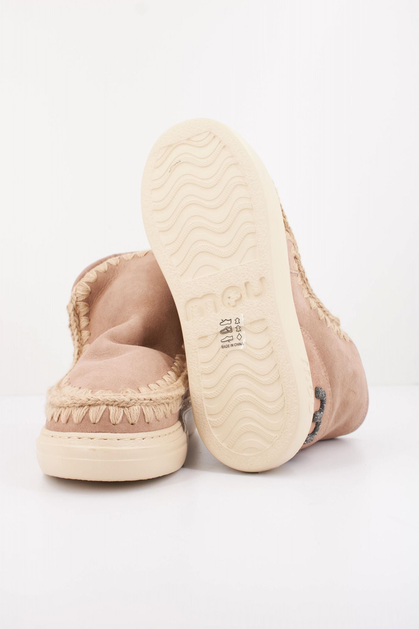 MOU ESKIMO SNEAKER BOLD GLIT. en color BEIS (5)