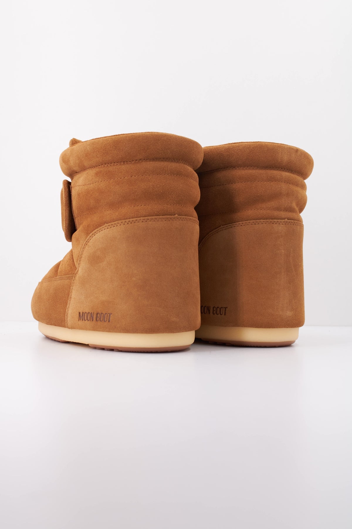MOON BOOT MB ICON STRAP SUEDE en color MARRON CLARO (4)