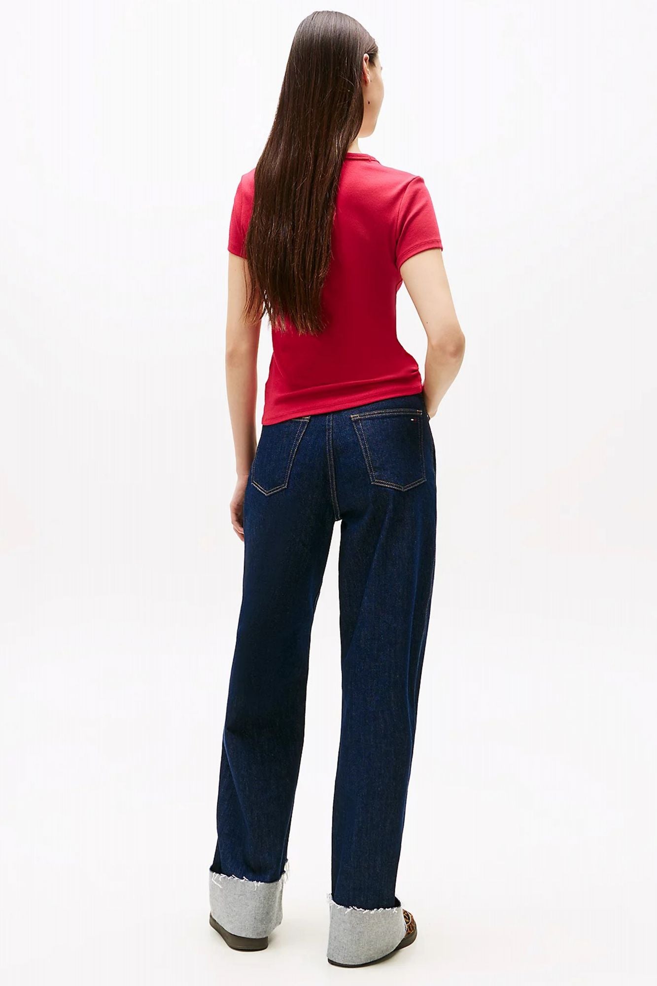 TOMMY JEANS TJW SLIM ESSENTIAL RIB S en color ROSA (3)