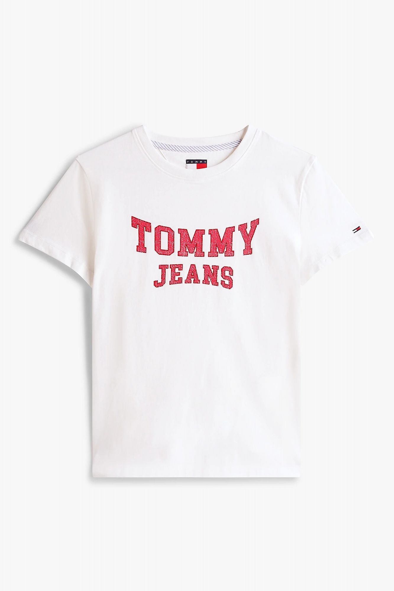 TOMMY JEANS TJW REG VARSITY TEE EXT en color BLANCO (2)