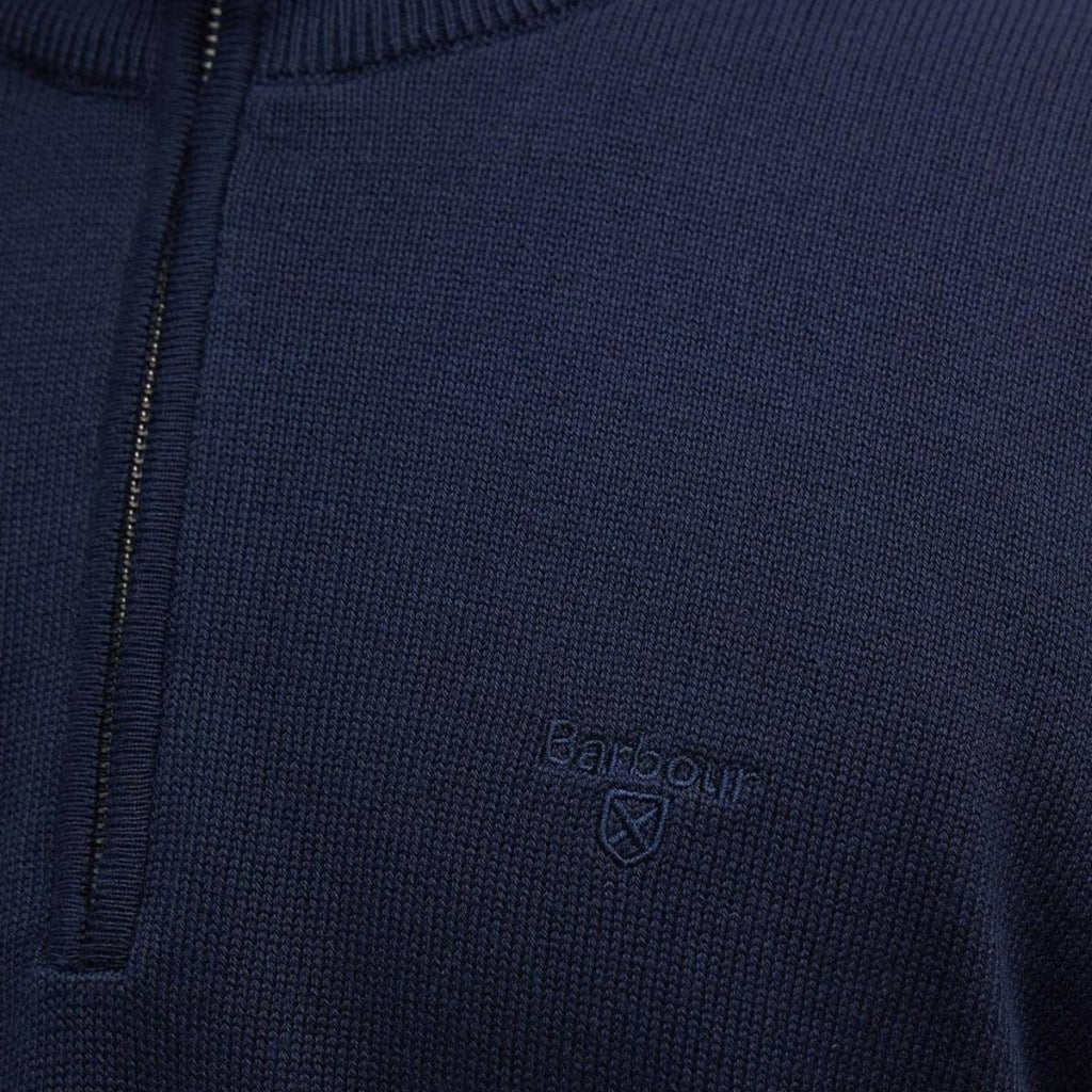 BARBOUR MKN1074NY91 COTTON HALF KNITTED en color AZUL (4)