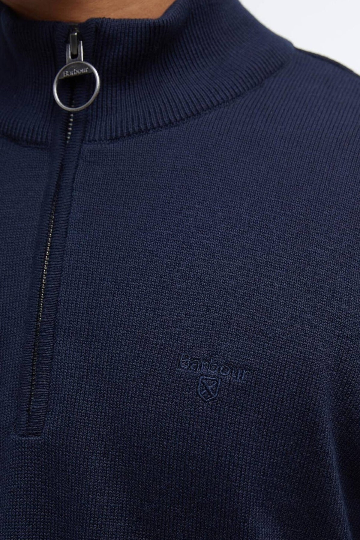 BARBOUR MKN1074NY91 COTTON HALF KNITTED en color AZUL (10)