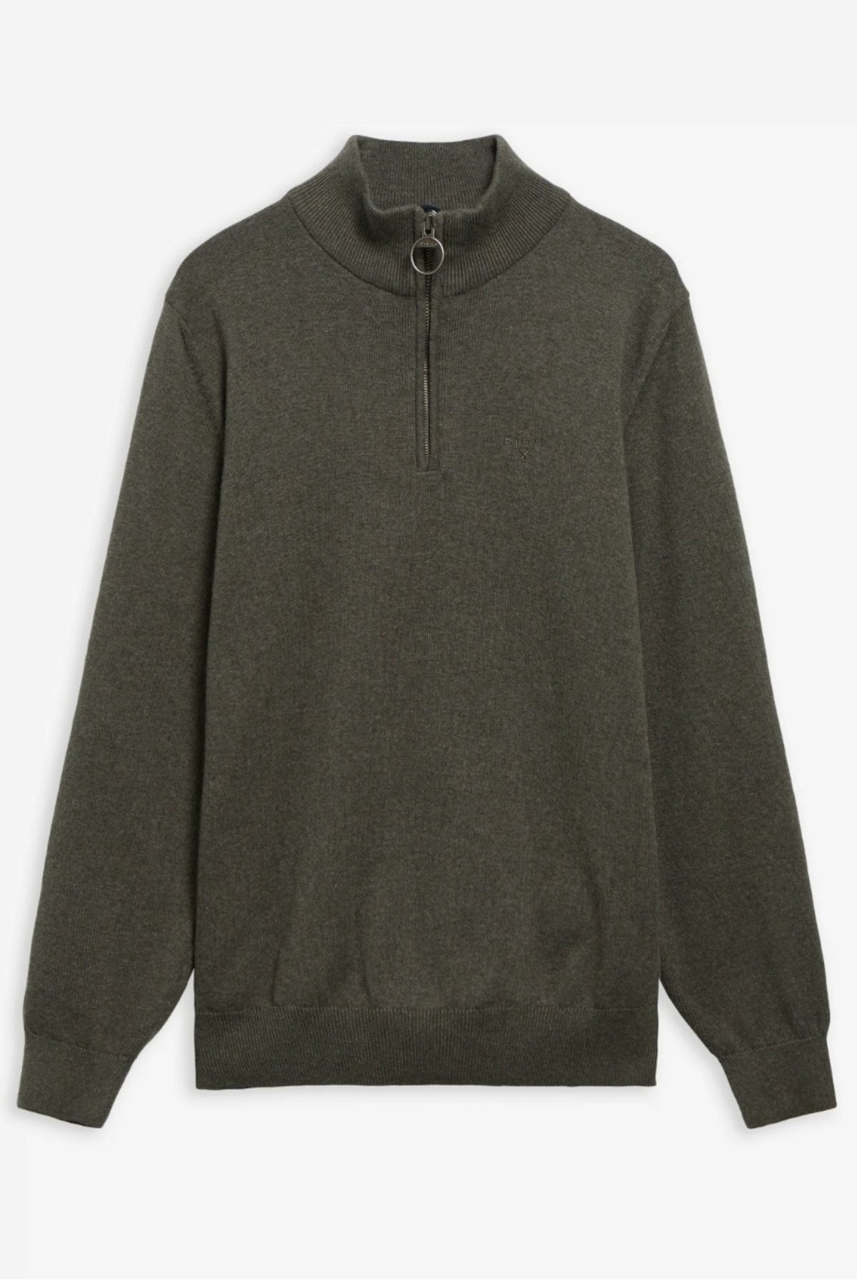 BARBOUR MKN1074OL91 COTTON HALF KNITTED en color GRIS (8)