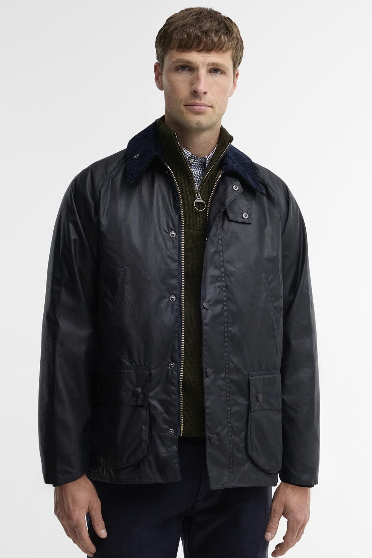 BARBOUR BEDALE WAX MWX0018NY91 en color AZUL (1)