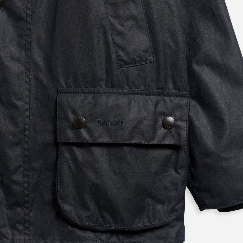 BARBOUR MWX0018NY91 BEDALE WAX JACKET en color AZUL (4)