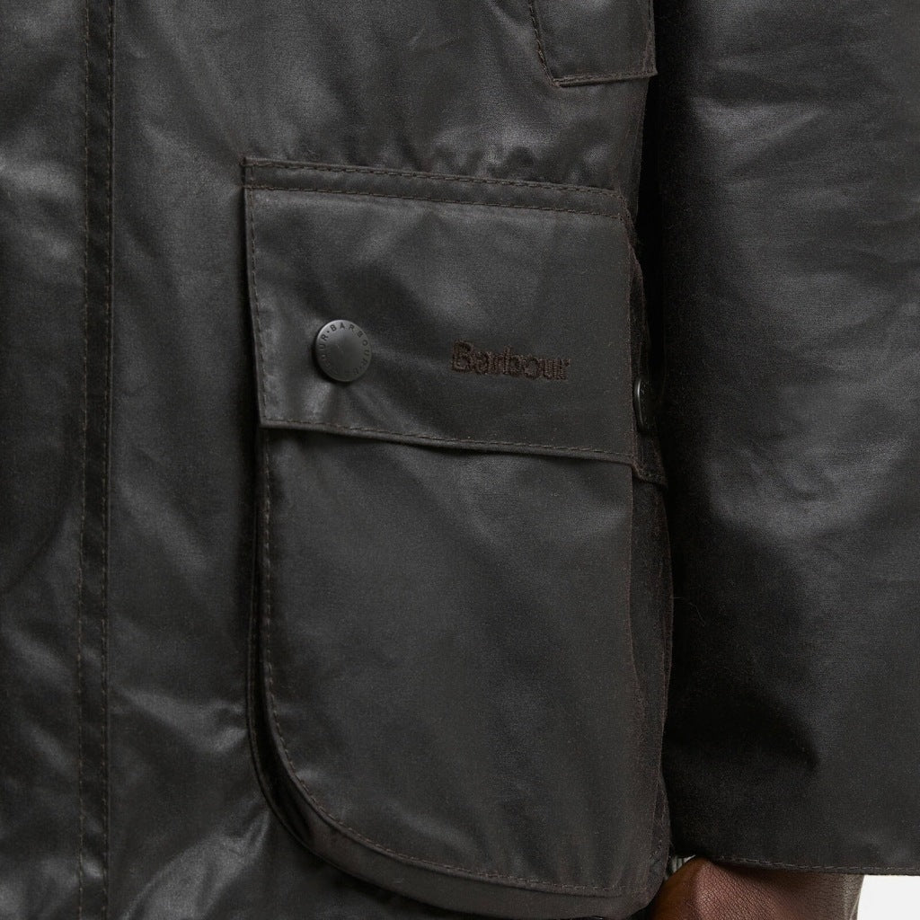 BARBOUR MWX0018SG91 BEDALE WAX JACKET en color NEGRO (5)