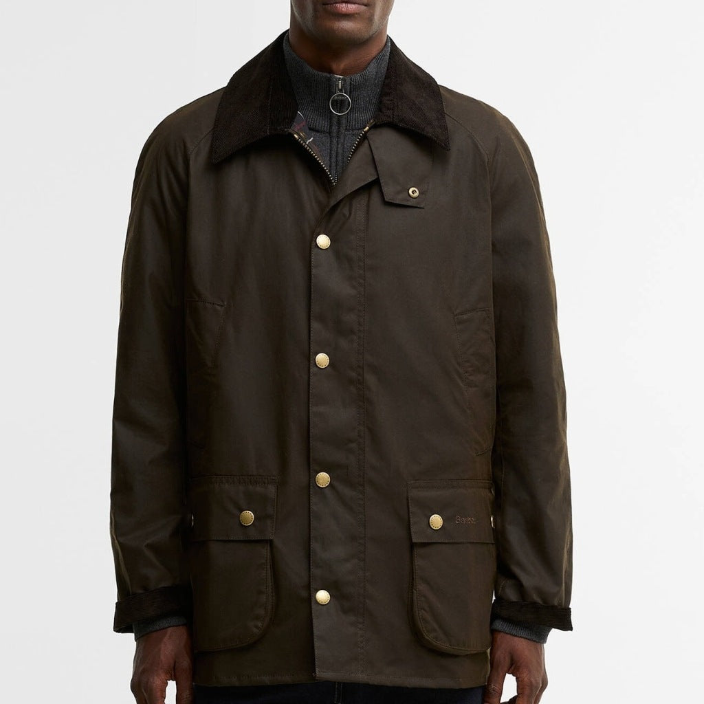 BARBOUR MWX0339OL71 ASHBY WAX JACKET en color MARRON (3)