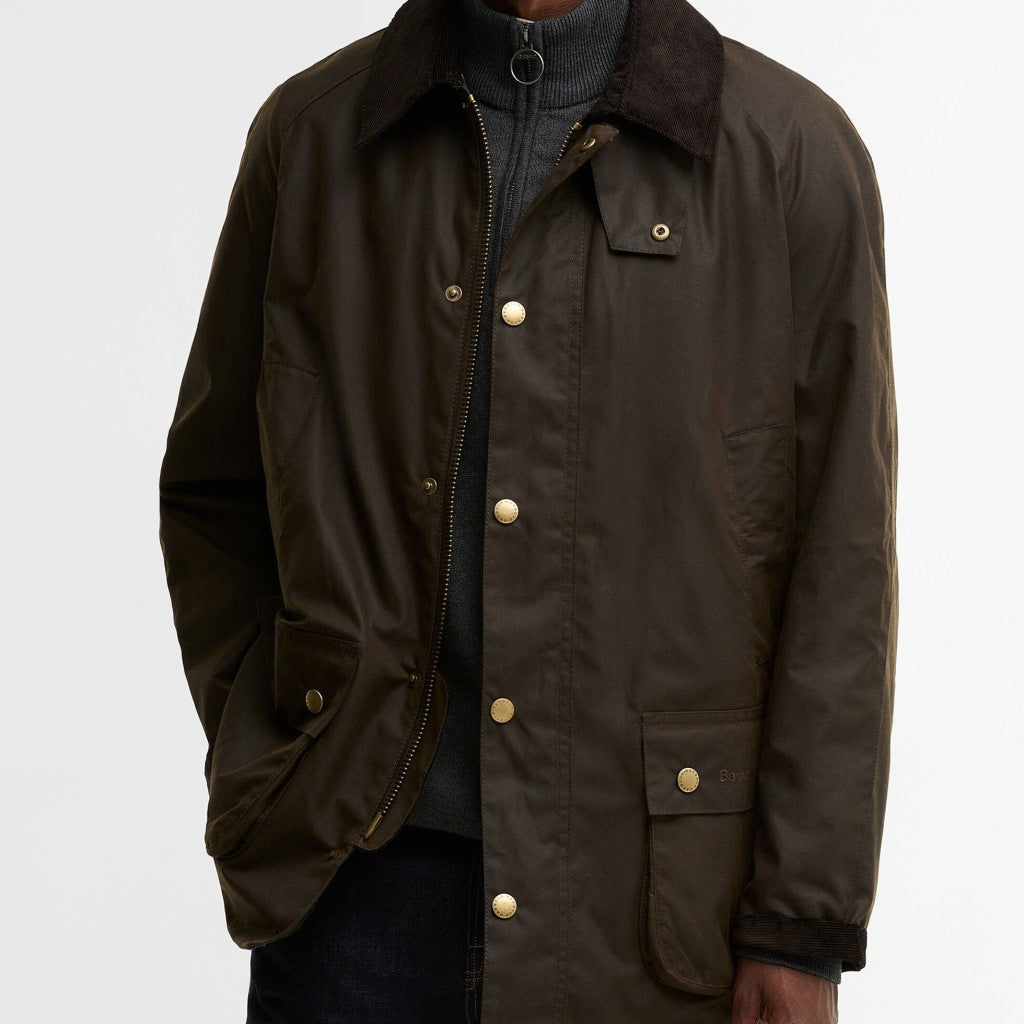 BARBOUR MWX0339OL71 ASHBY WAX JACKET en color MARRON (4)