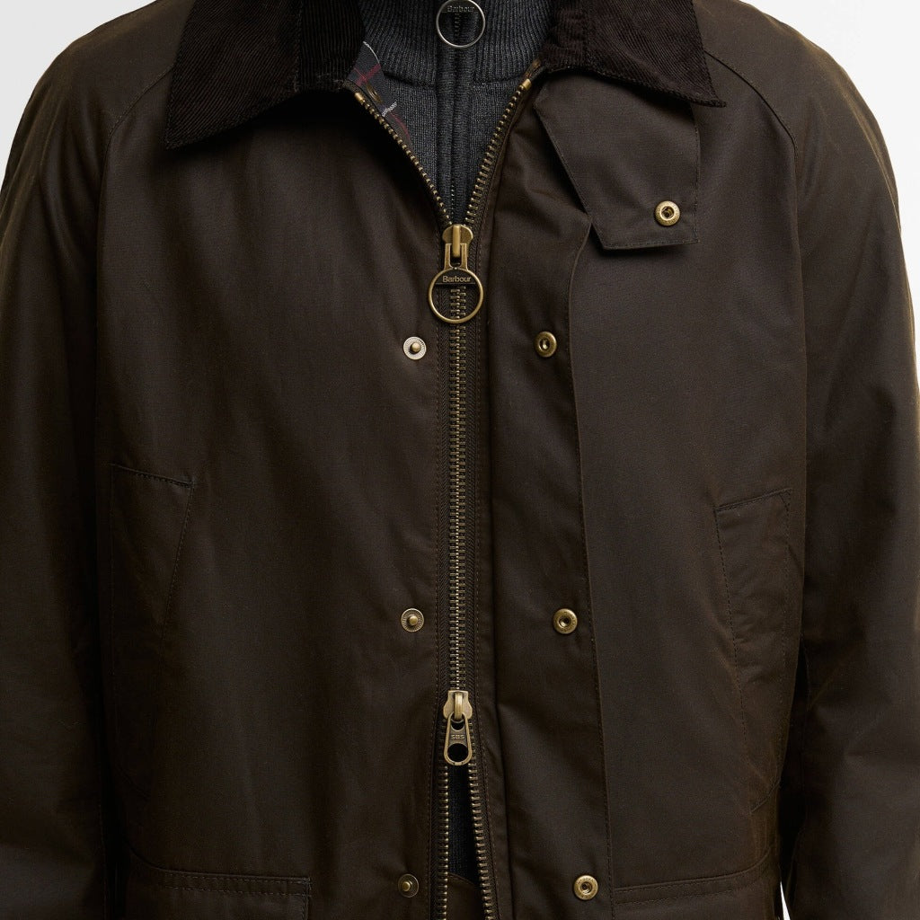 BARBOUR MWX0339OL71 ASHBY WAX JACKET en color MARRON (6)