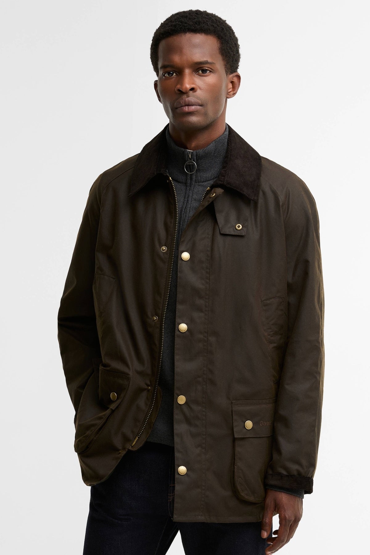 BARBOUR MWX0339OL71 ASHBY WAX JACKET en color MARRON (9)
