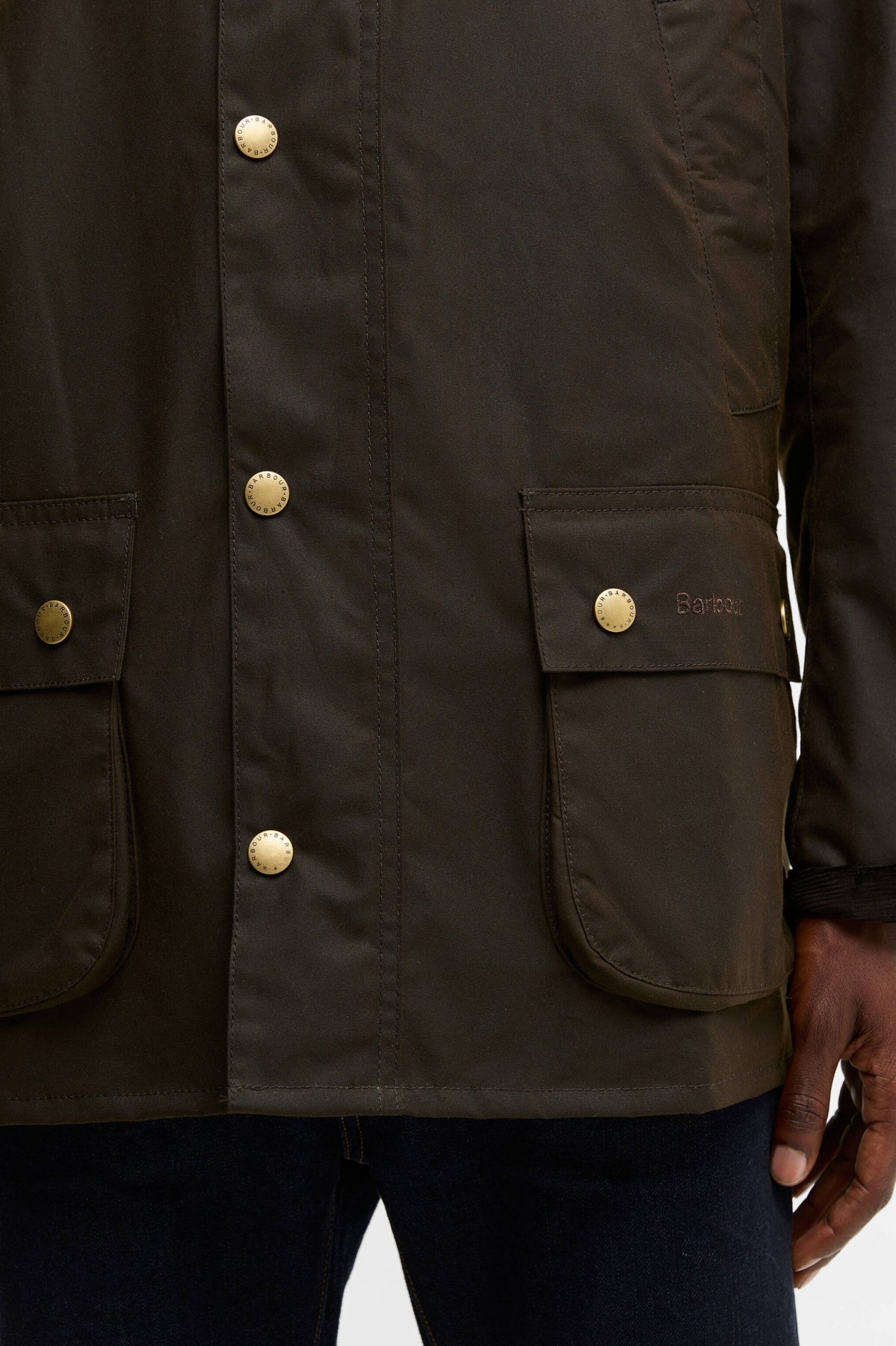 BARBOUR MWX0339OL71 ASHBY WAX JACKET en color MARRON (13)
