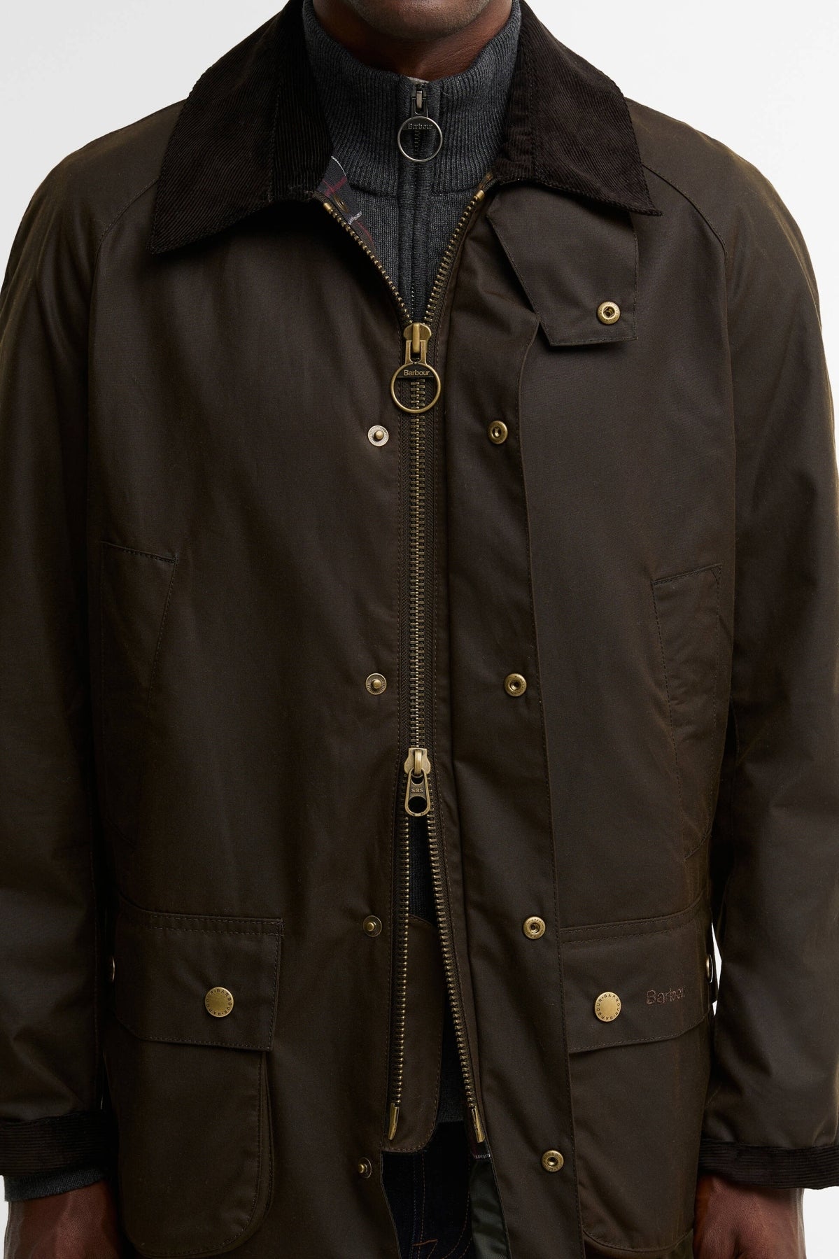 BARBOUR MWX0339OL71 ASHBY WAX JACKET en color MARRON (14)