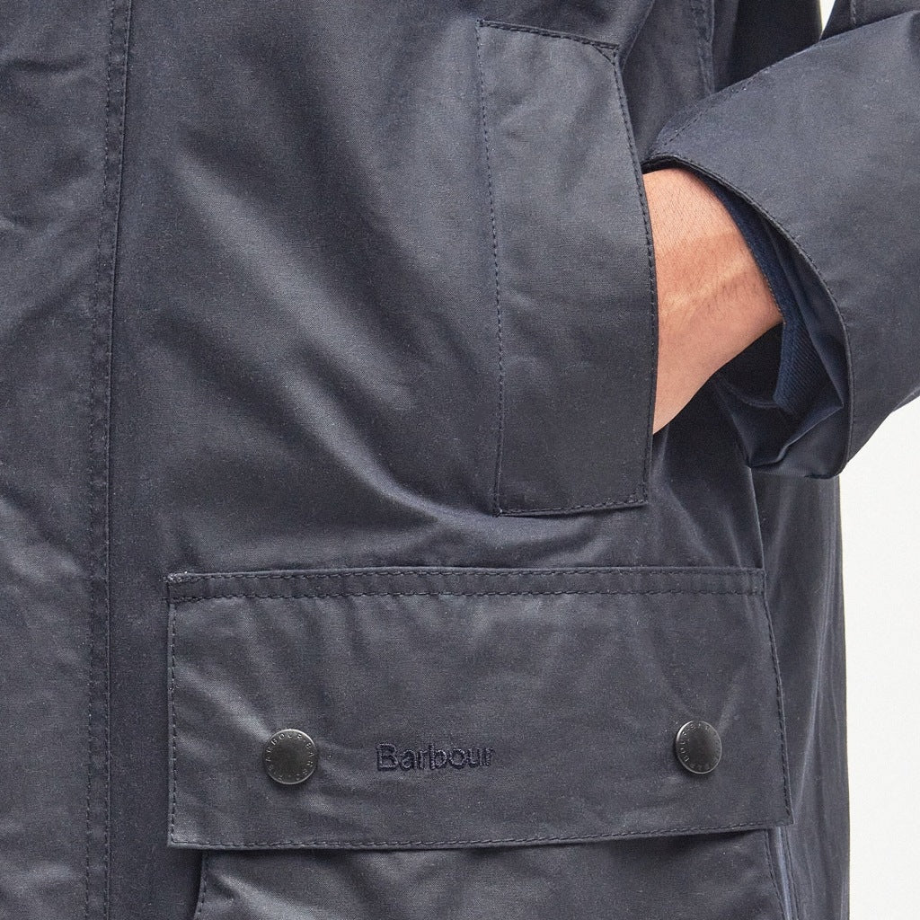 BARBOUR MWX1106NY92 REELIN WAX JACKET en color AZUL (6)