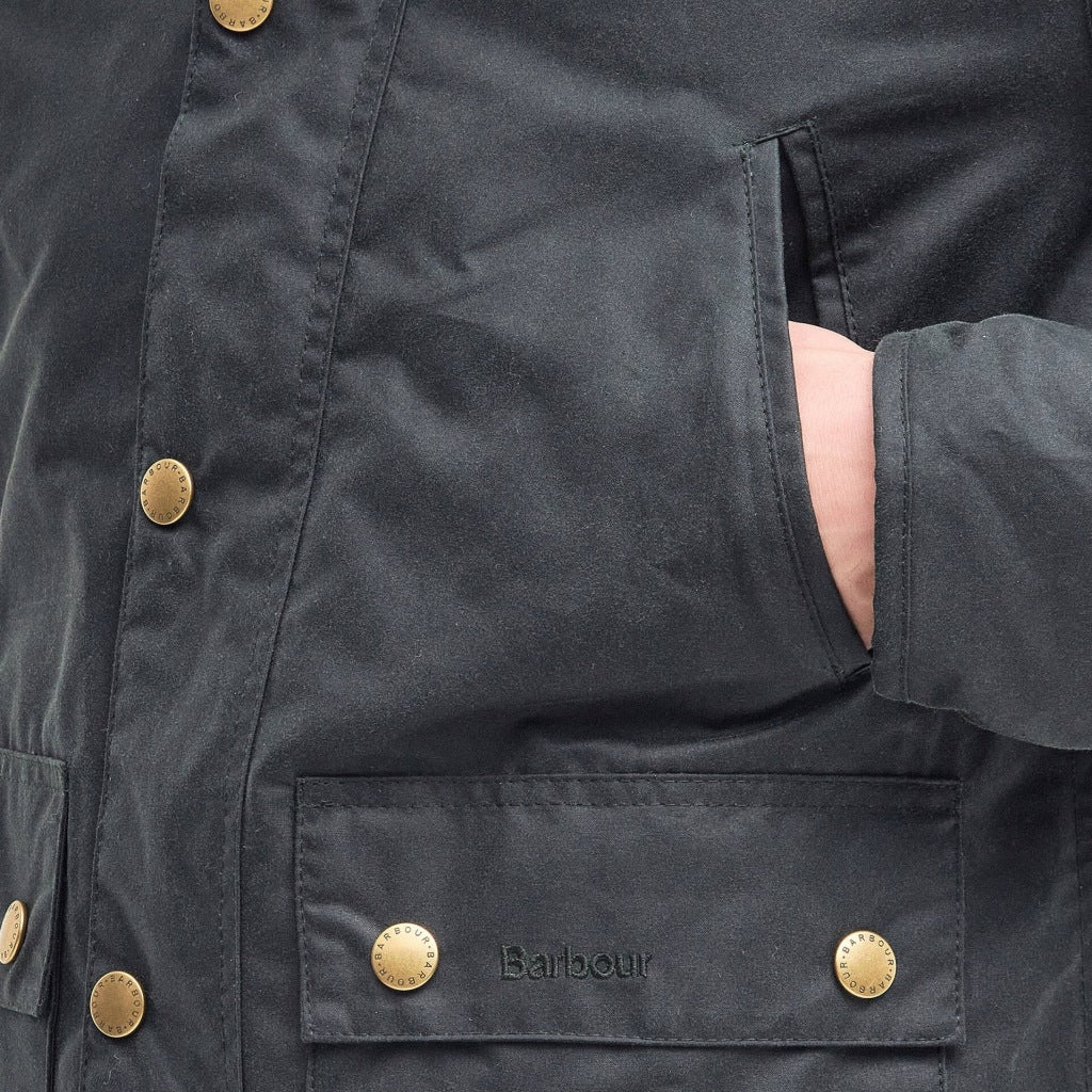 BARBOUR MWX1106SG51 REELIN WAX JACKET en color AZUL (7)