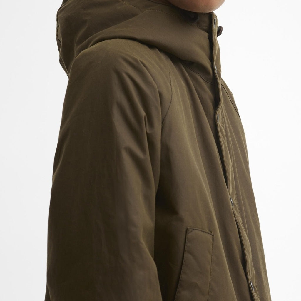 BARBOUR MWX2494BR71 BEDALE WAX PARKA en color VERDE (3)