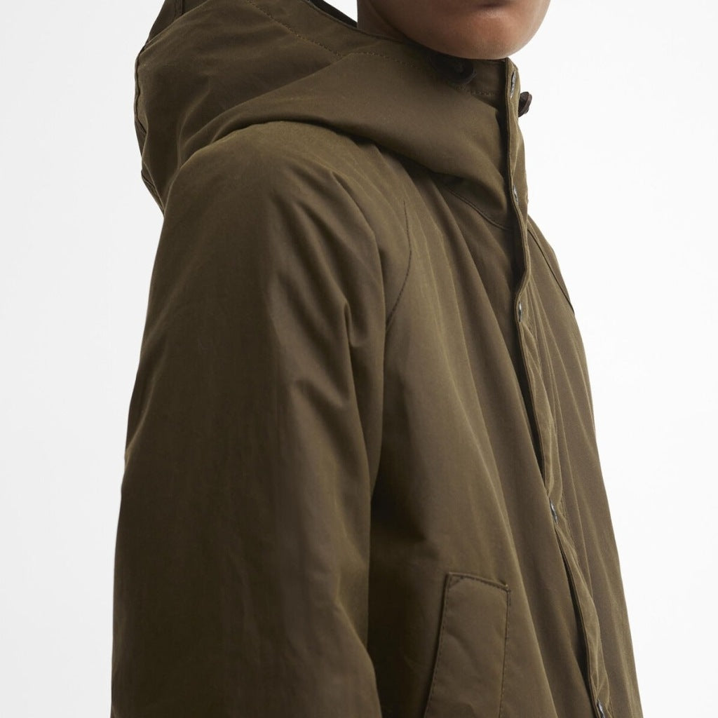 BARBOUR MWX2494BR71 BEDALE WAX PARKA en color VERDE (6)