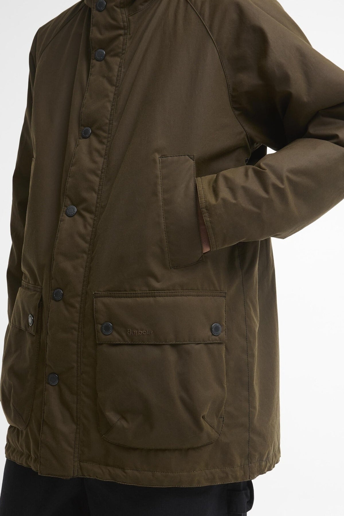 BARBOUR MWX2494BR71 BEDALE WAX PARKA en color VERDE (10)