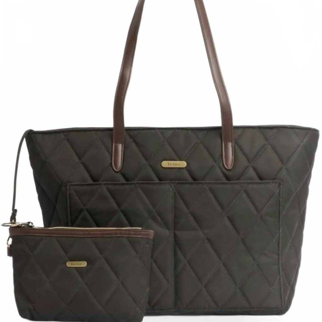 BARBOUR LBA0395OL75 BARBOUR QUILTED TOTE en color VERDE (1)