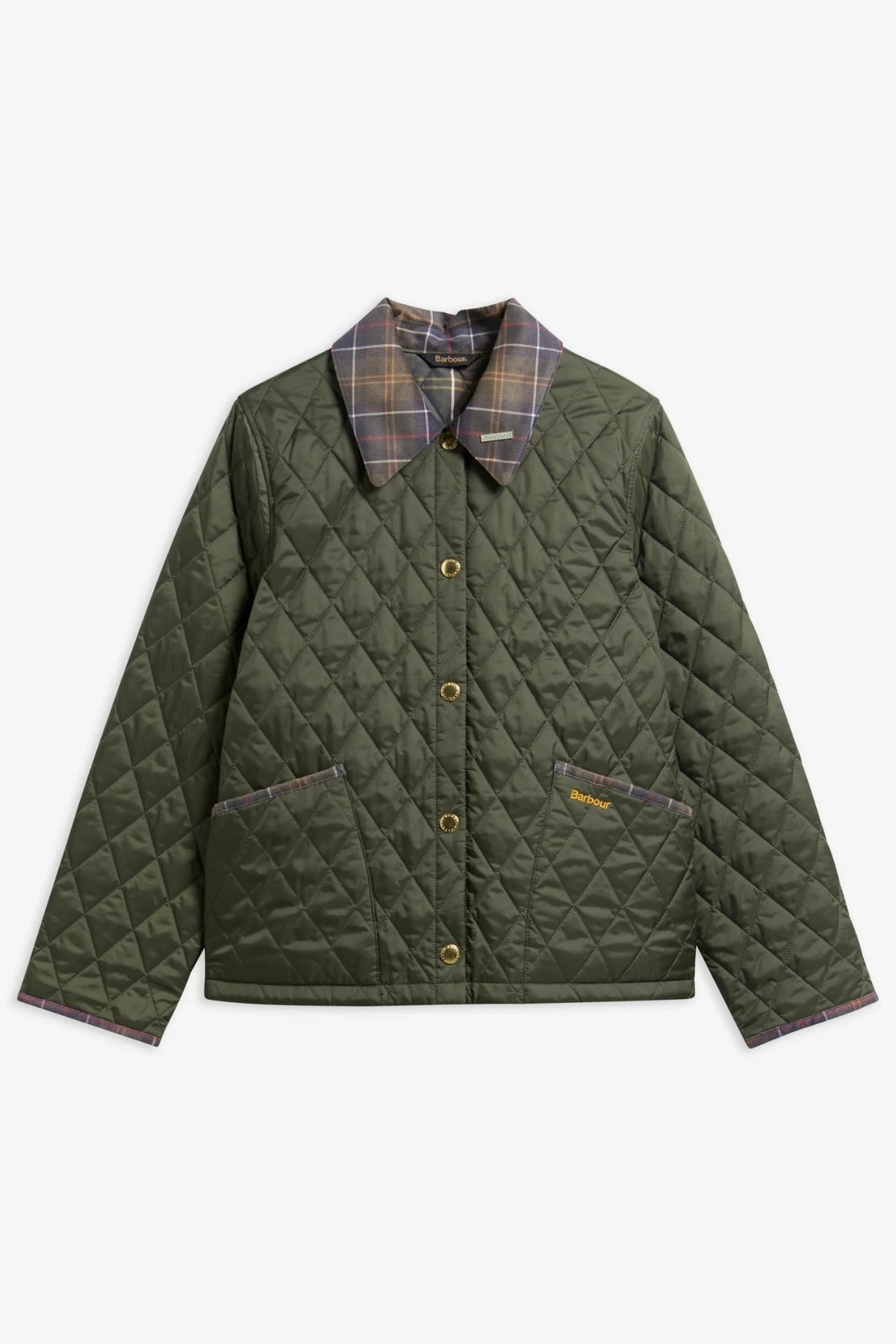 BARBOUR ICONS TARTAN COLLAR CROPPED LIDDESDALE LQU1934OL74 en color VERDE (1)