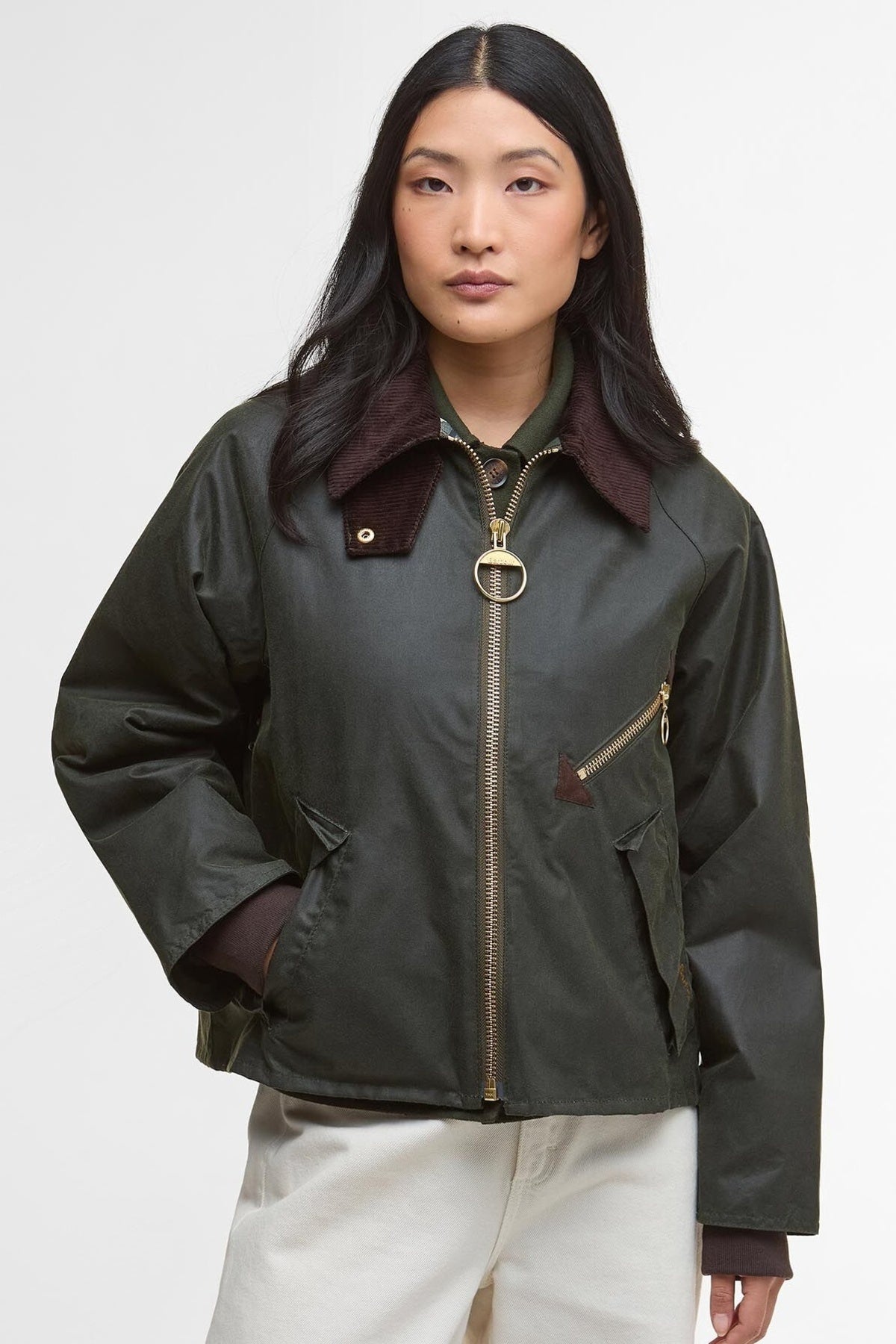 BARBOUR ARLENE WAX LWX1482OL52 en color VERDE (1)