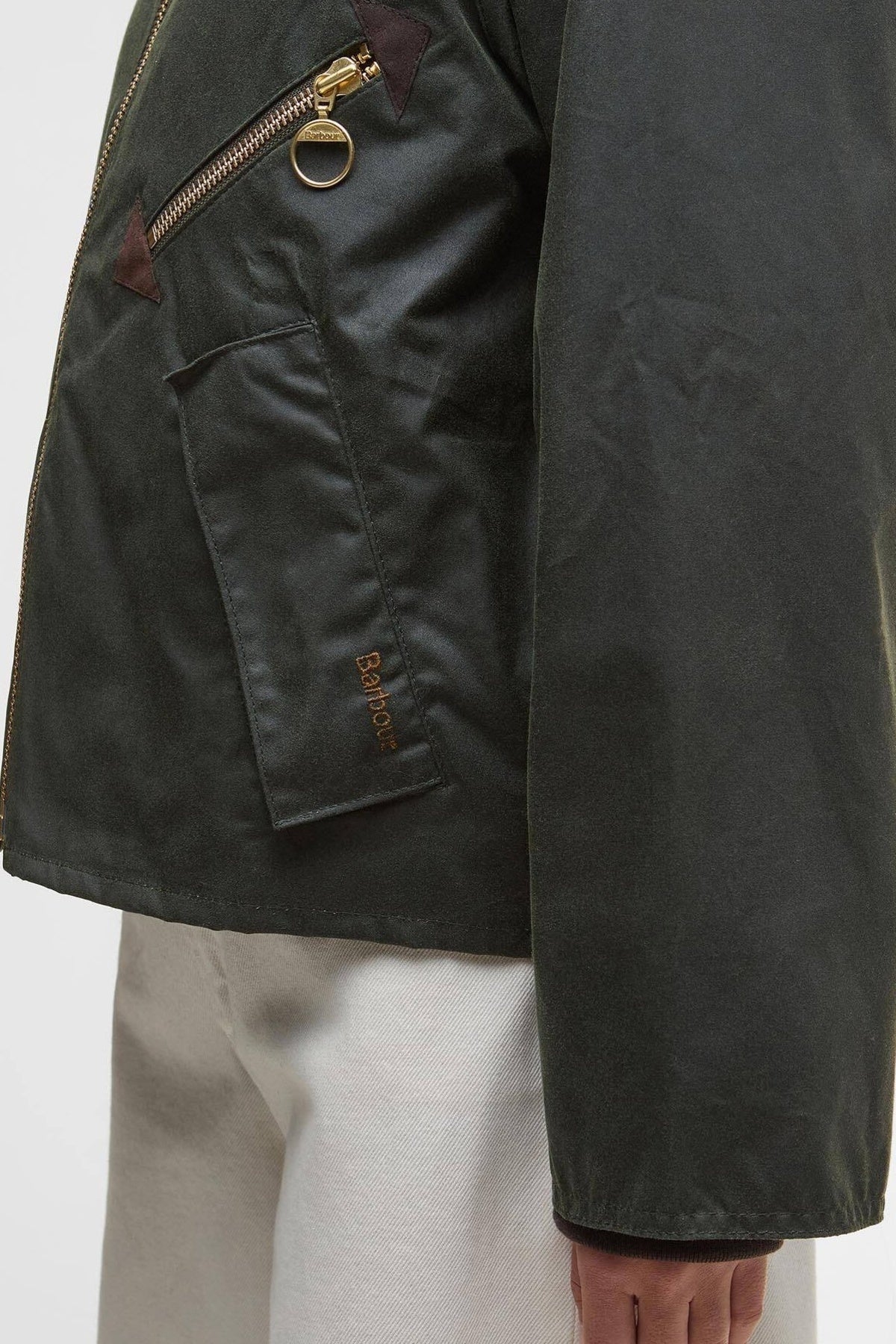 BARBOUR LWX1482OL52 BARBOUR ARLENE WAX en color VERDE (10)