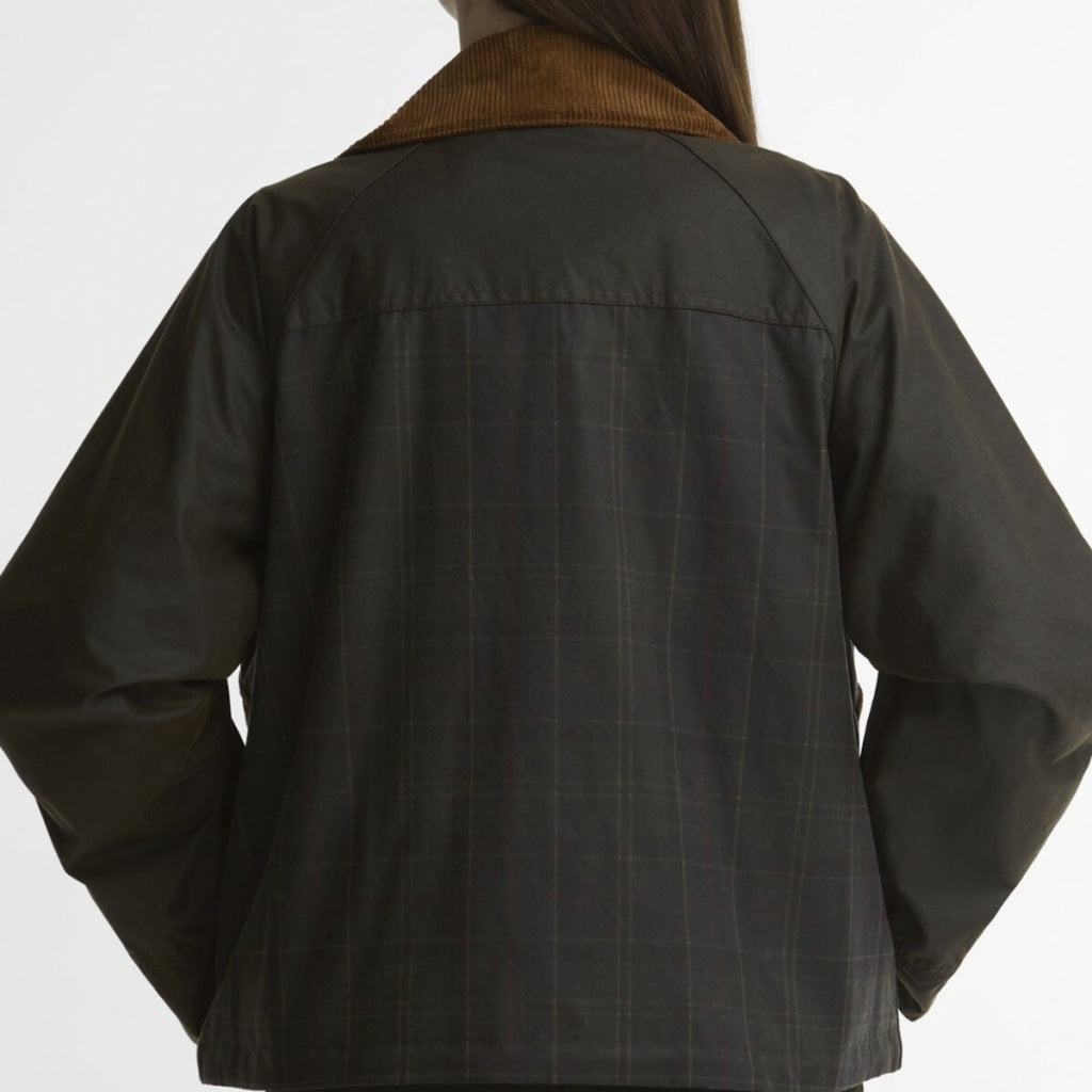 BARBOUR LWX1557OL71 BARBOUR IRENE WAX en color VERDE (2)