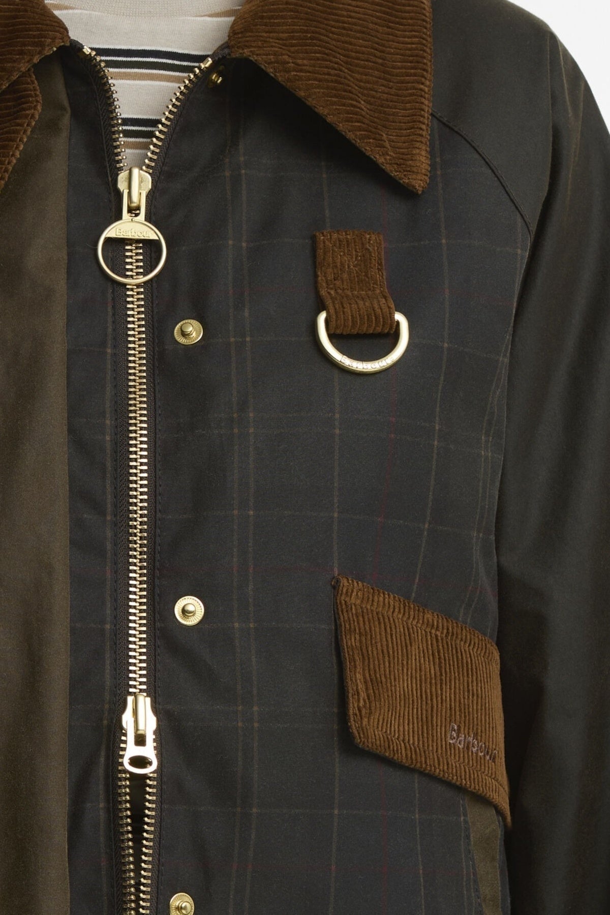 BARBOUR LWX1557OL71 BARBOUR IRENE WAX en color VERDE (7)