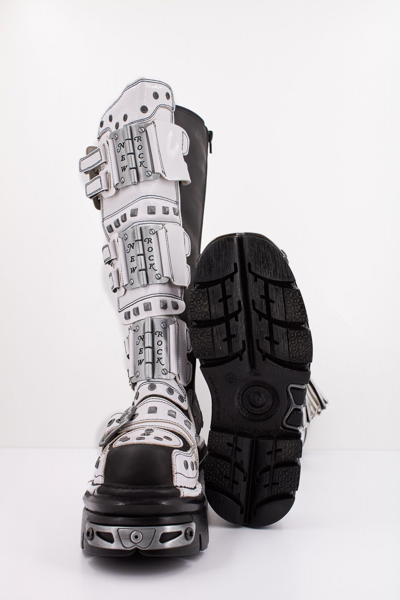 NEW ROCK HIGH BOOT METALLIC M800 C2 HIGH en color BLANCO (5)