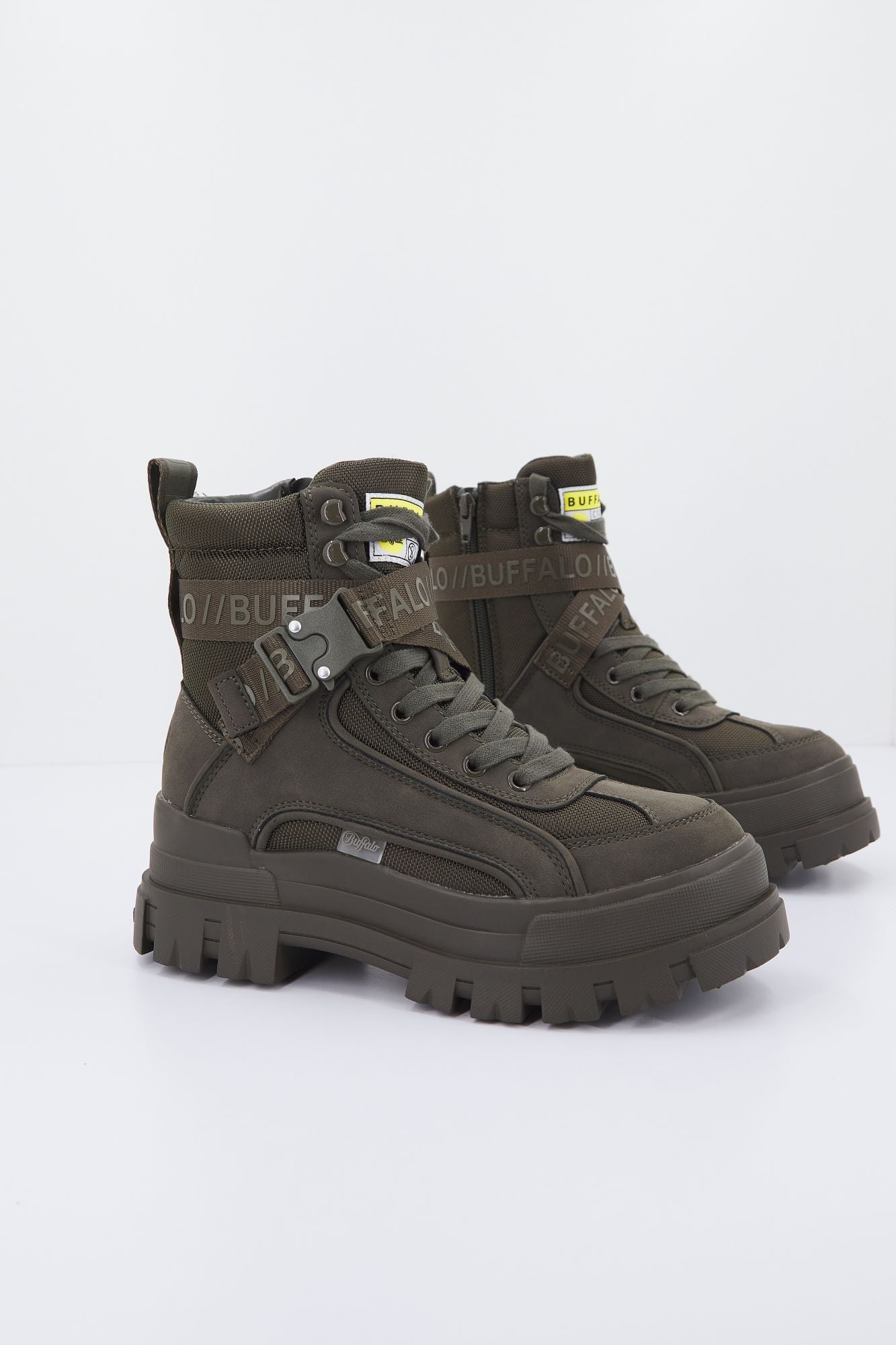 BUFFALO ASPHA COM1 LACEUP MID en color VERDE (1)