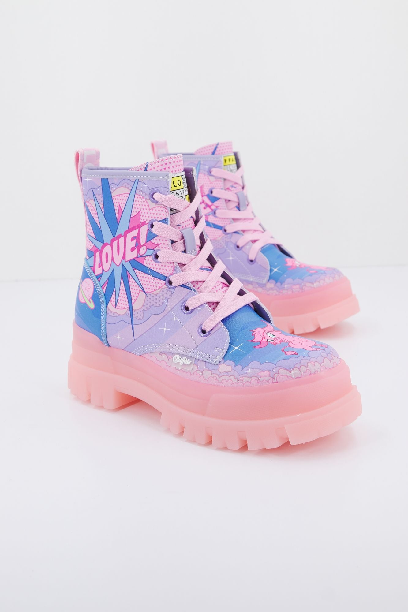 BUFFALO ASPHA LACE UP HI en color VIOLETA (2)