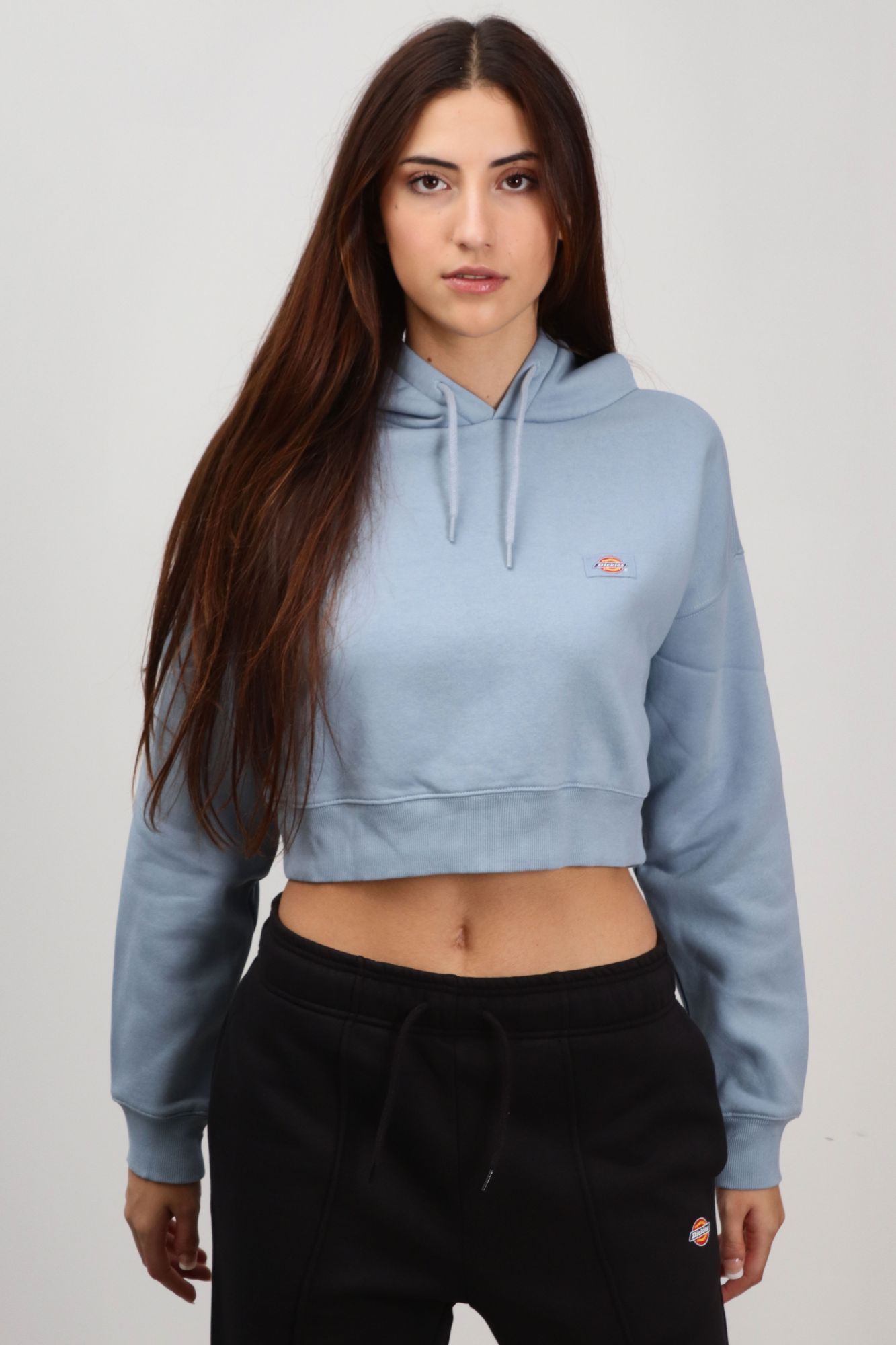 DICKIES OAKPORT CROPPED HOODIE en color AZUL (1)