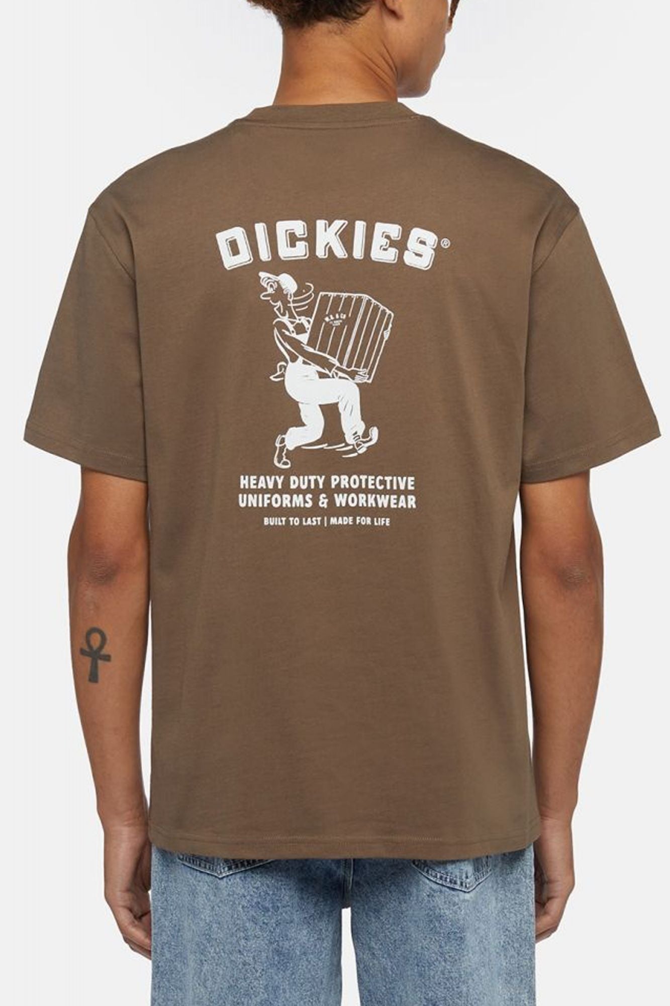 DICKIES BUILDER TEE SS en color MARRON (3)