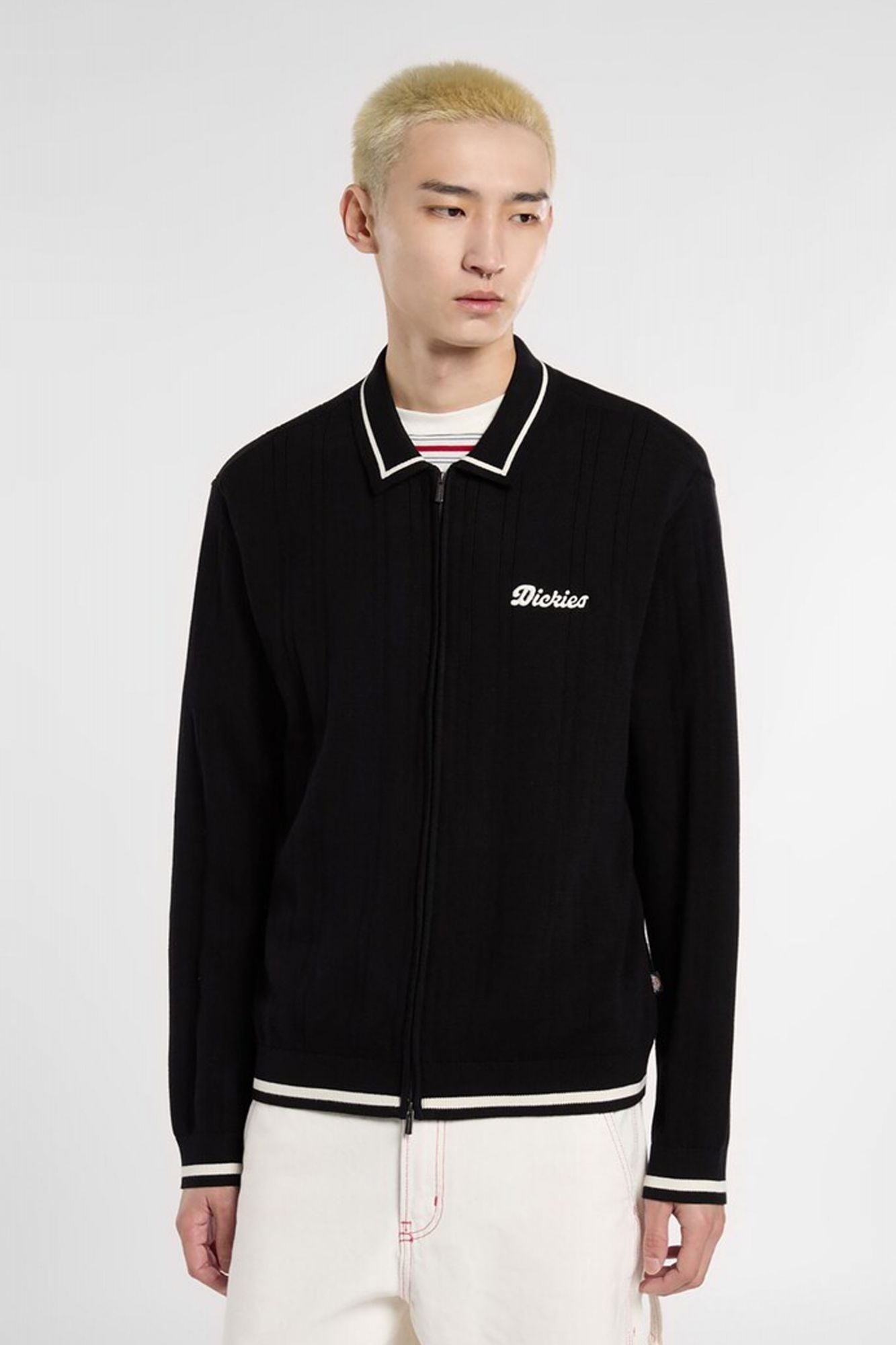 DICKIES LEWISTOWN FZ CARDIGAN en color NEGRO (1)