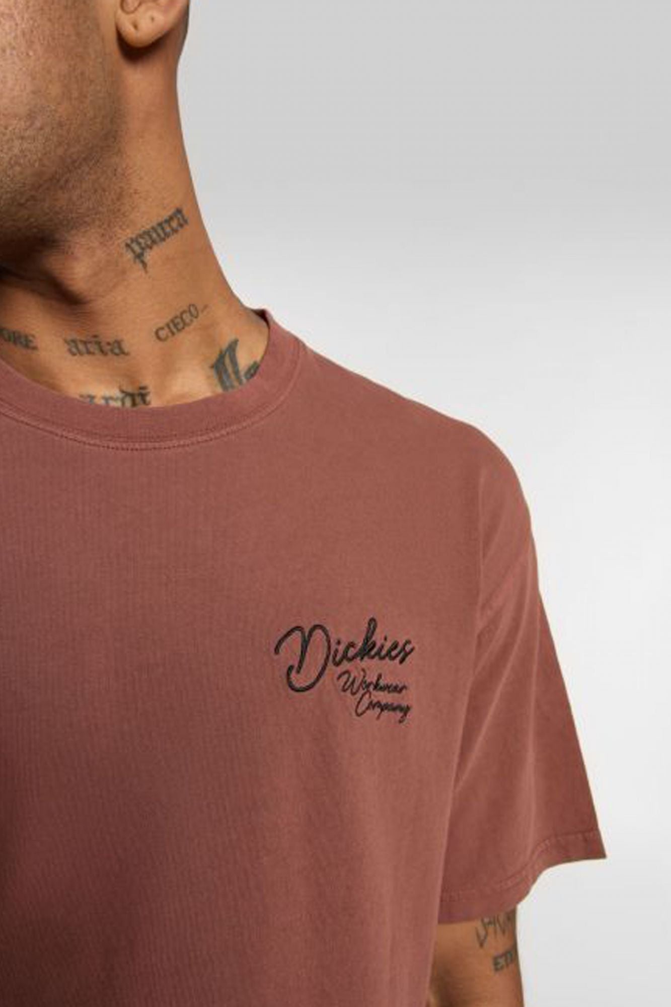 DICKIES DK0A4Z8WK471 ROPE CHEST LOGO SS TEE en color MARRON (3)