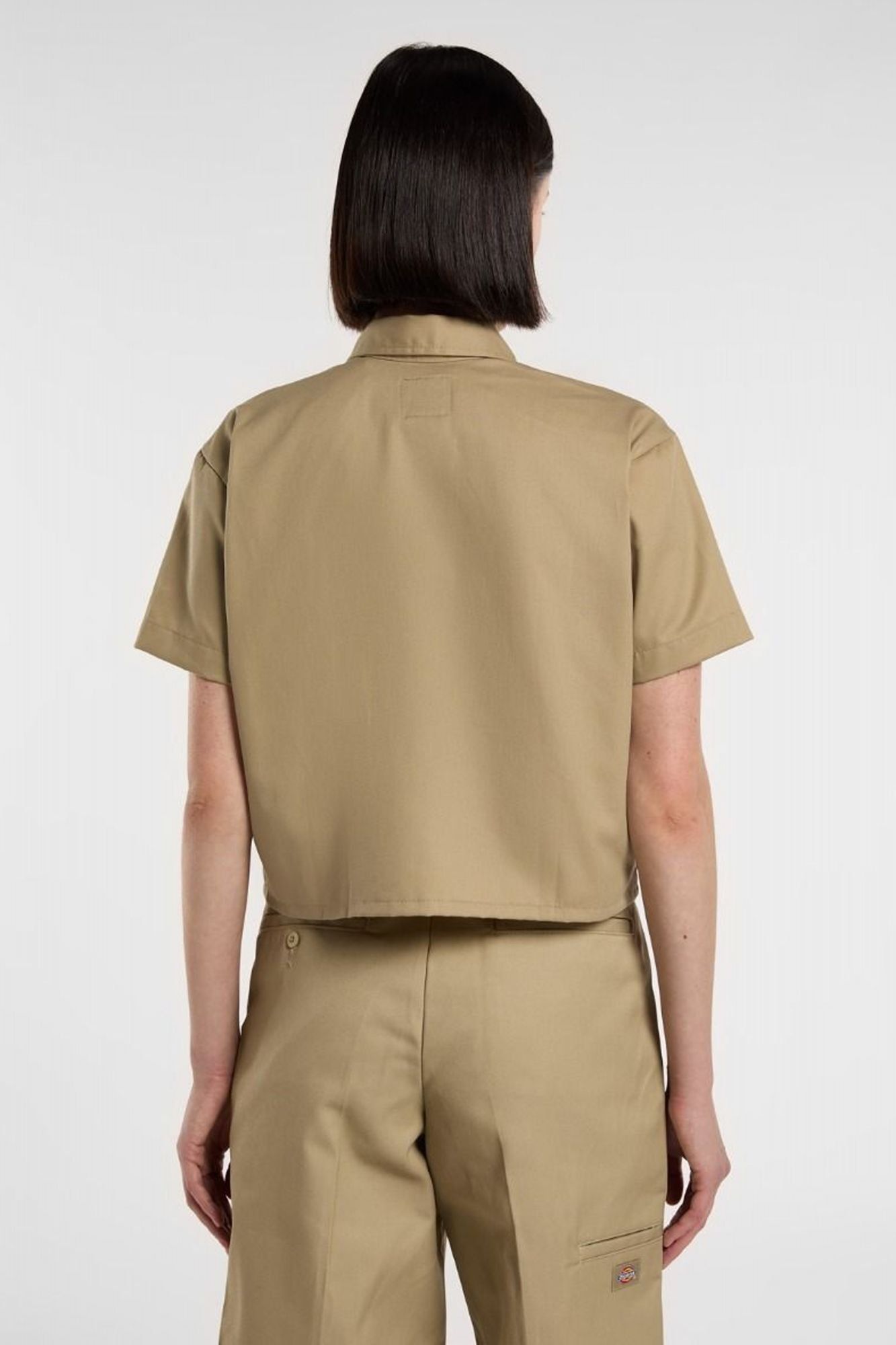 DICKIES WORK SHIRT CROPPED en color VERDE (3)
