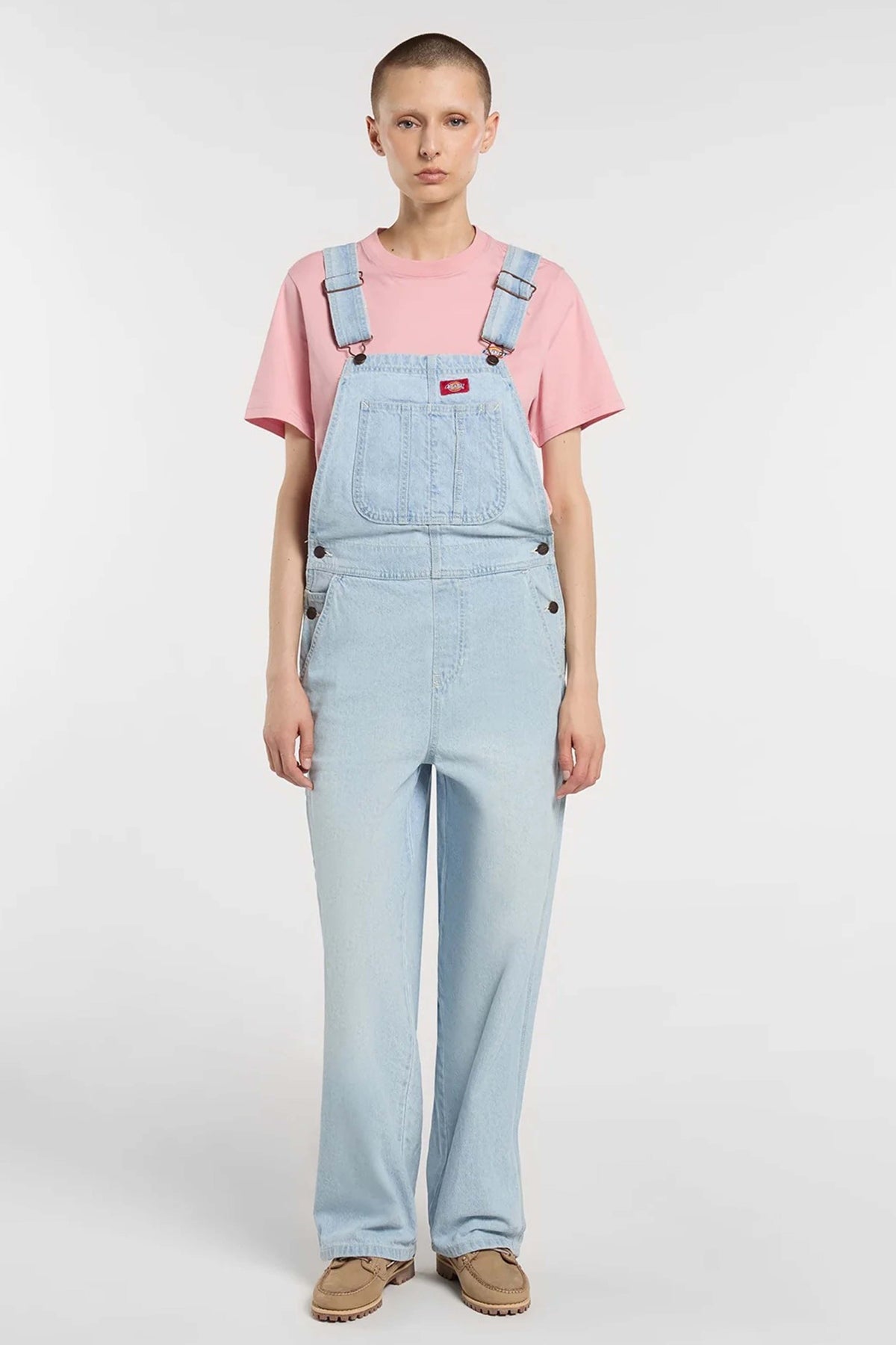 DICKIES LOOSE DENIM BIB W FOG en color AZUL (1)