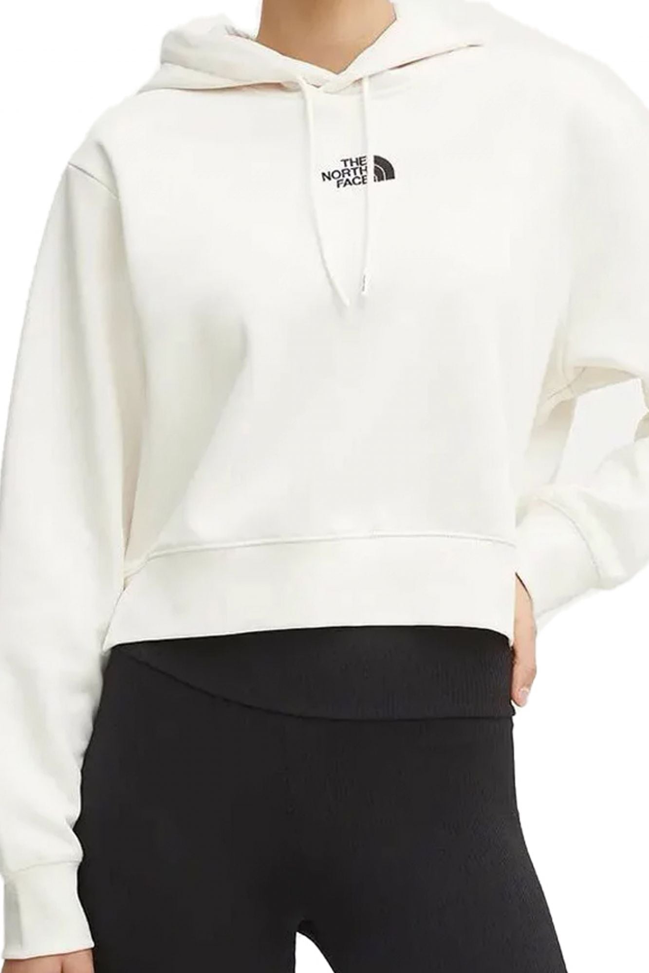 THE NORTH FACE ESSENTIAL CROP HOODIE en color BLANCO (1)